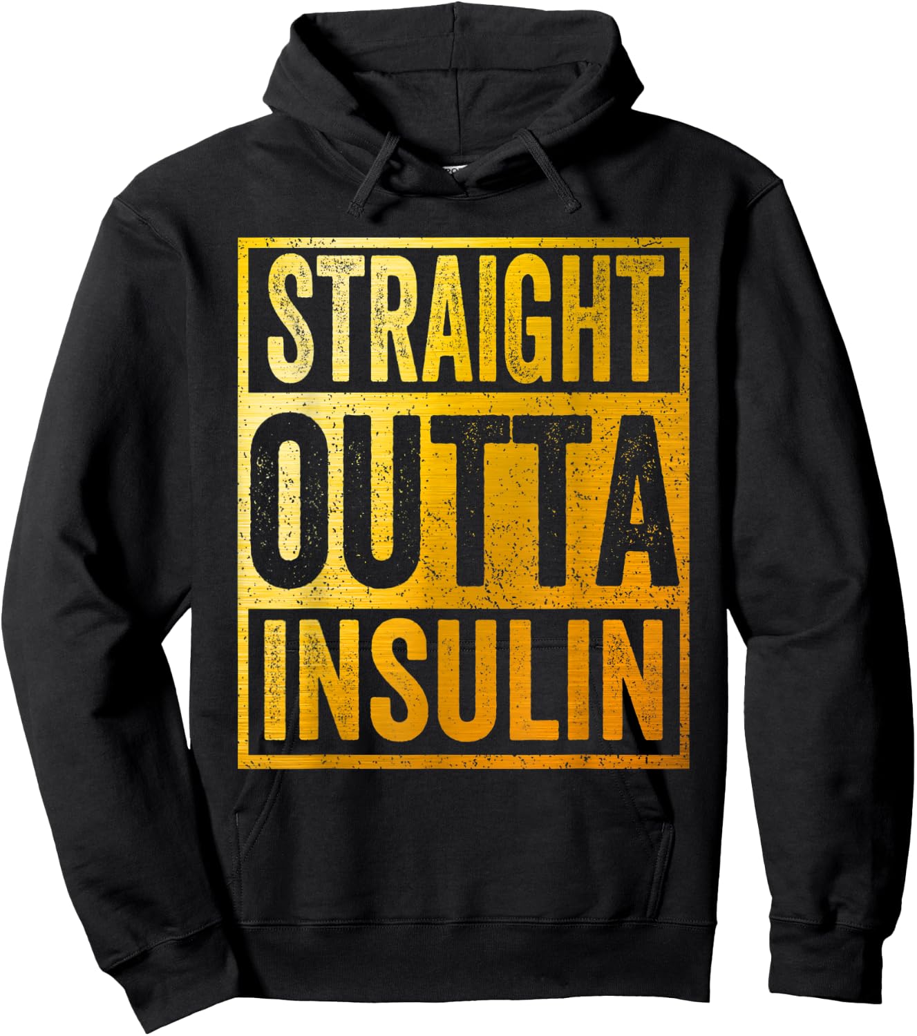 Straight Outta Insulin Shirt Diabetes Awareness Hoodie - Hoodie | Black