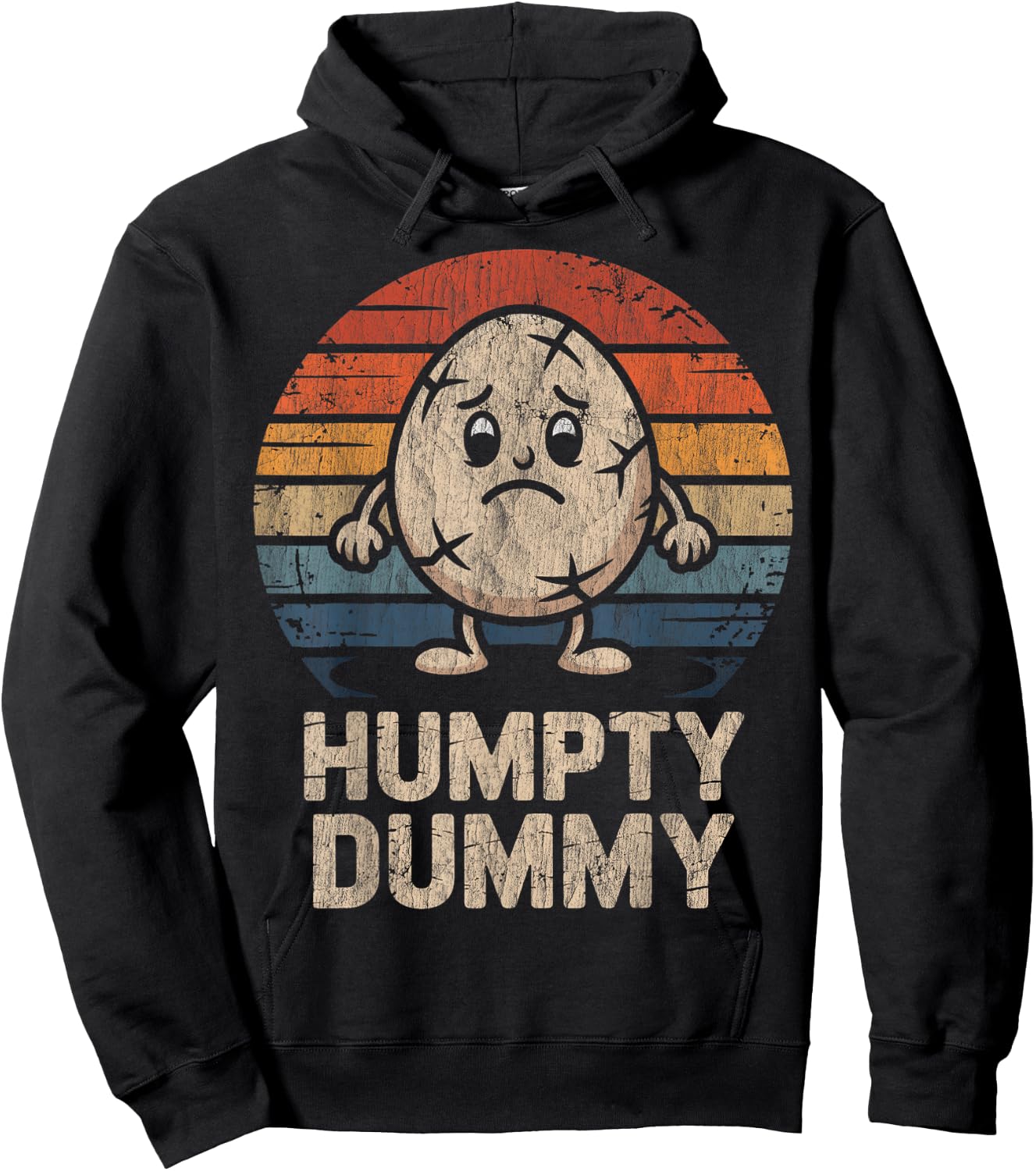 Humpty Dumpty Retro Sunset Vintage Nursery Rhyme Hoodie - Hoodie | Black