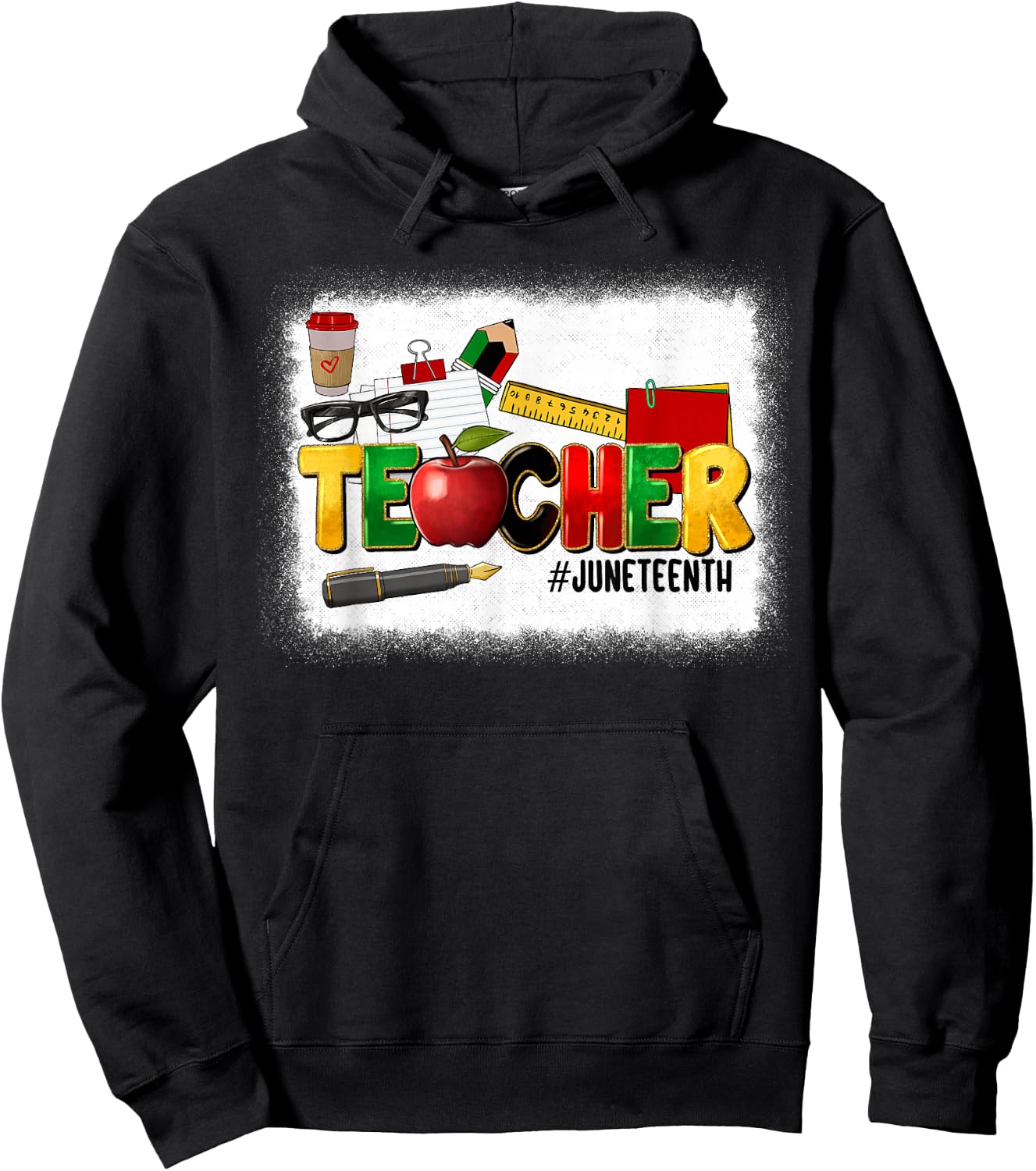 Juneteenth Teacher 1865 Black History Month Melanin Teaching Hoodie - Hoodie | Black