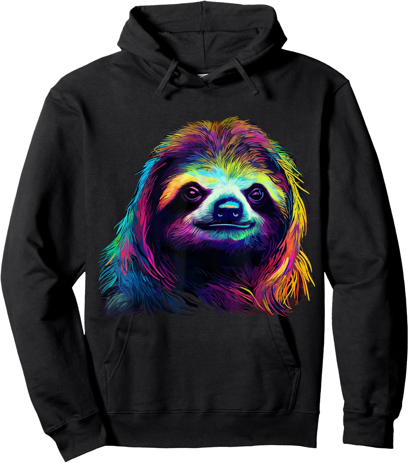 Sloth Artwork - Animal Lovers Art Animal Sloth Hoodie - Hoodie | Black