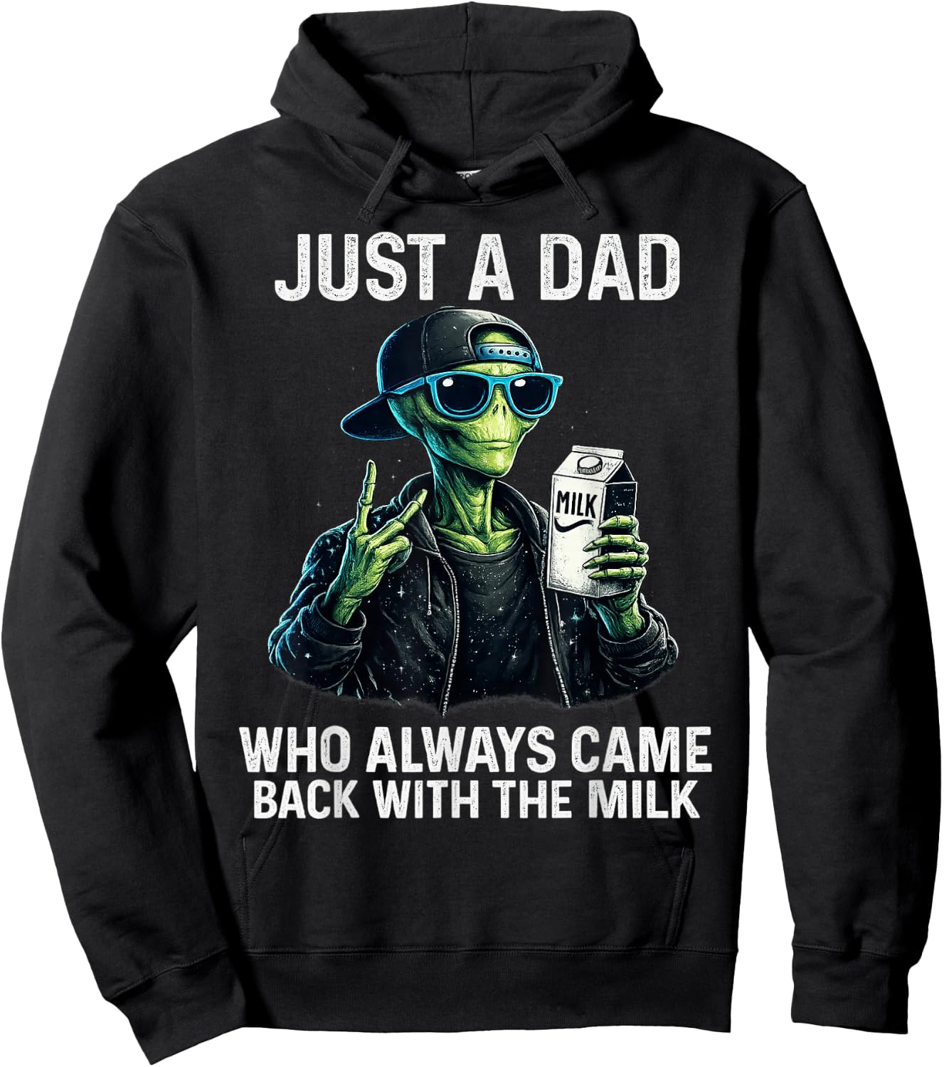 Just a Dad Who Always Came Back Shirt Funny Father's Day Dad Hoodie - Hoodie | Black