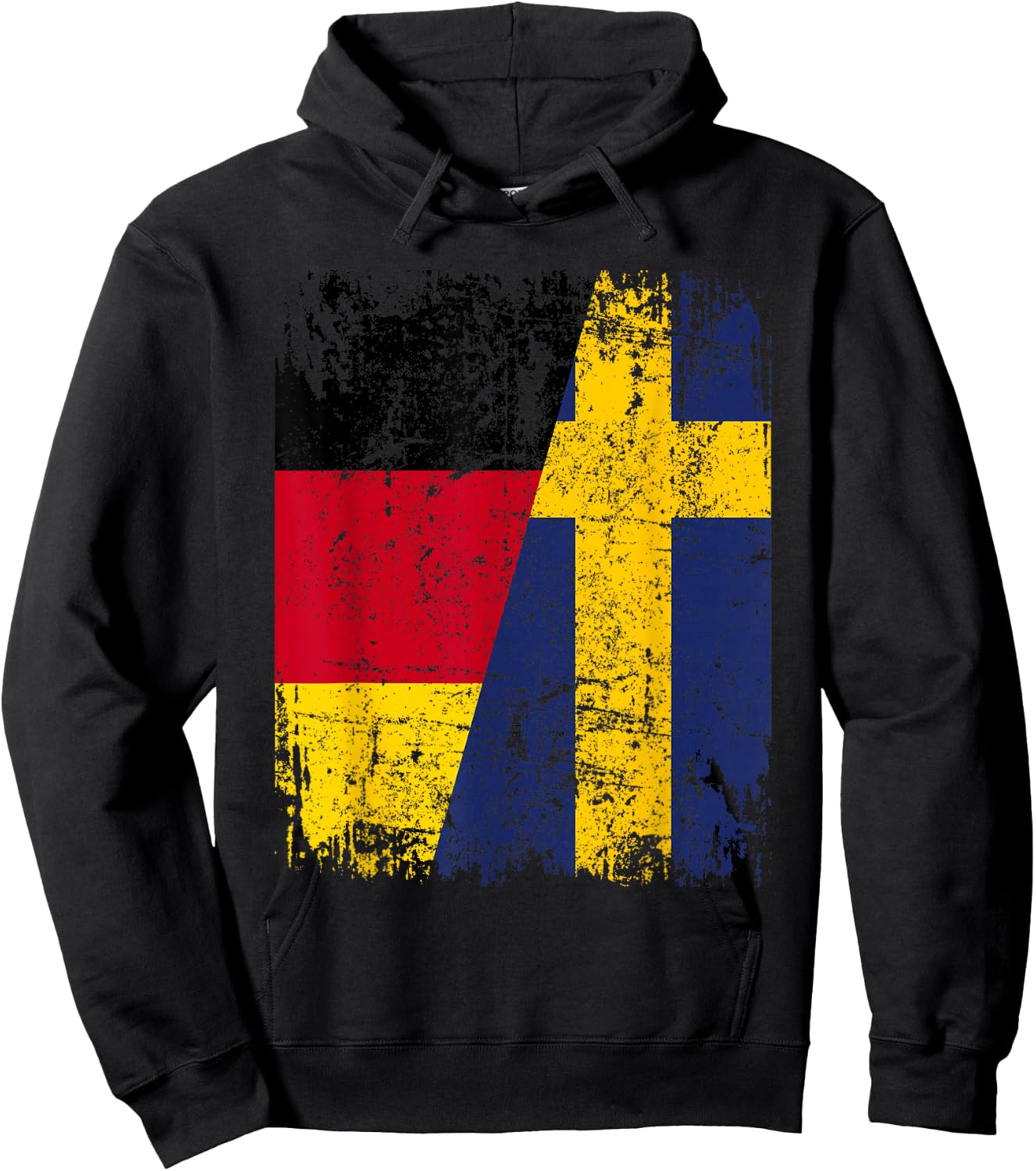 SCHWEDEN DEUTSCHLAND Flagge | Damen Herren Kinder | Schweden Hoodie - Hoodie | Black