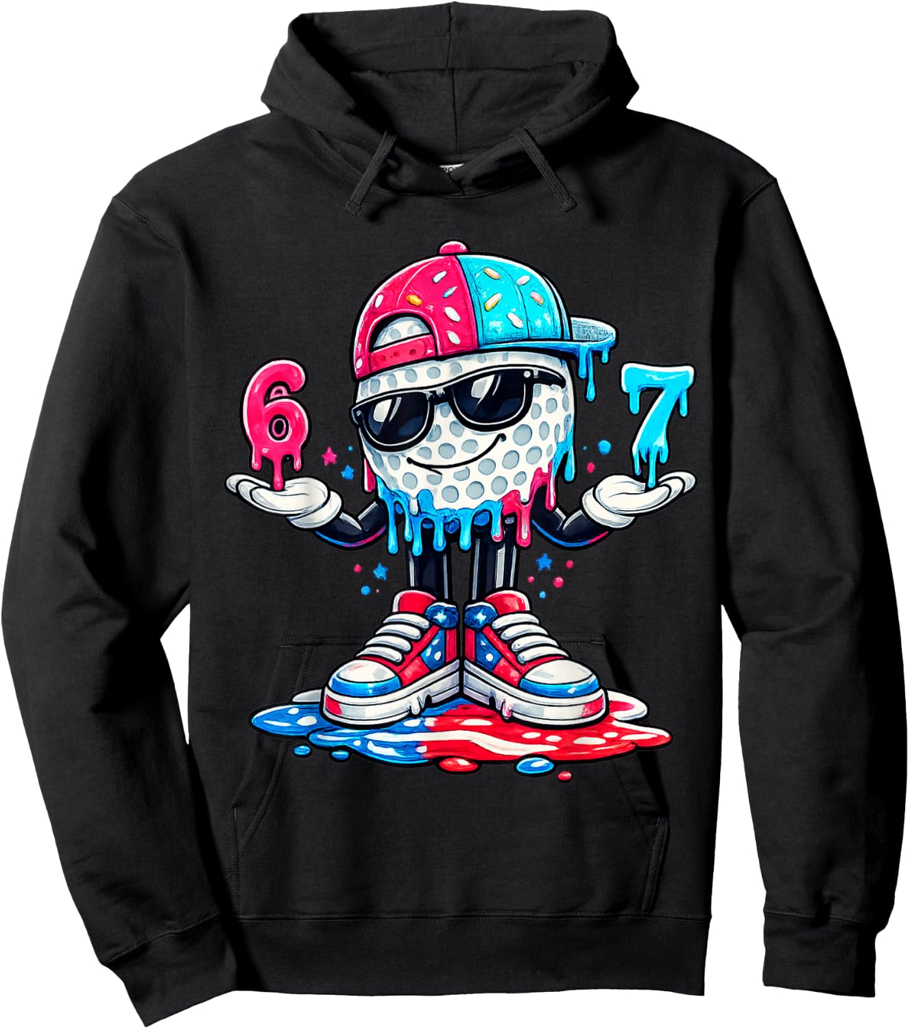 Golf Drip Team for Boys Ice Cream Six Seven Cool Hoodie - Hoodie | Black
