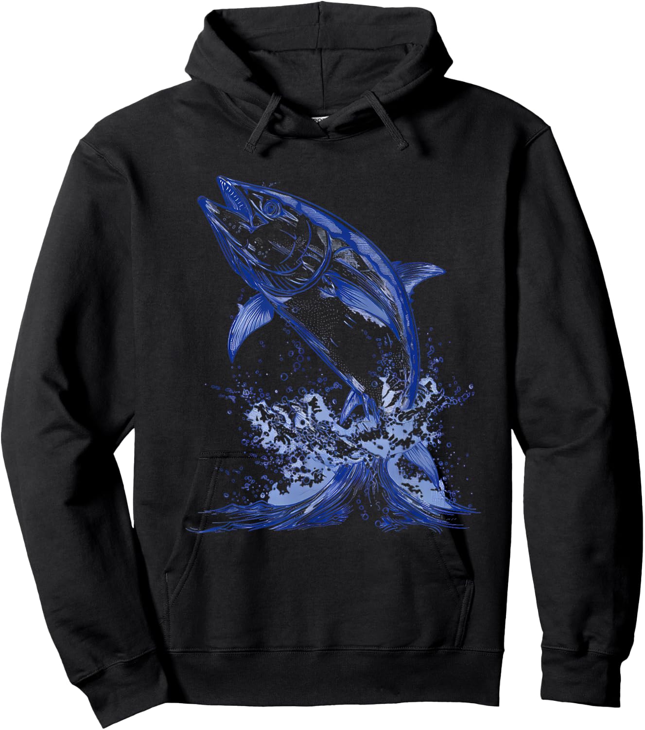 Bluefin Tuna Ocean Sea Tuna Motif Artwork Sea Ocean Animal Hoodie - Hoodie | Black