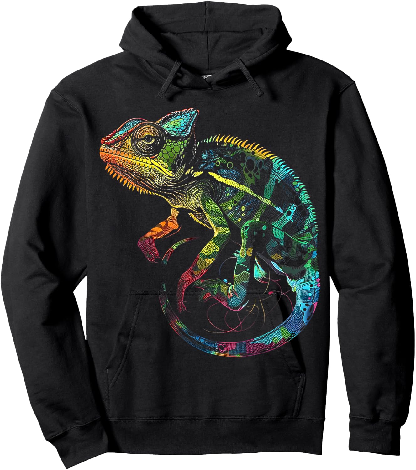 Chamäleon Tiermotiv Kunst Chamäleon Hoodie - Hoodie | Black