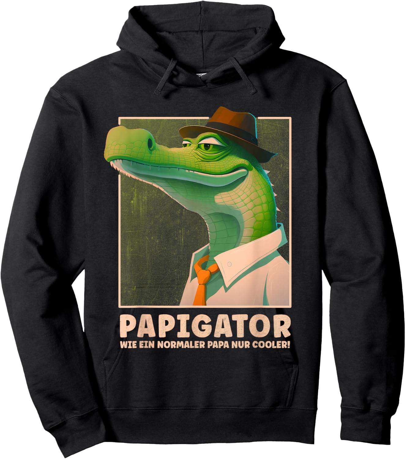 Papigator Cool Lustig Bester Vater Vatertag Super Papa Hoodie - Hoodie | Black
