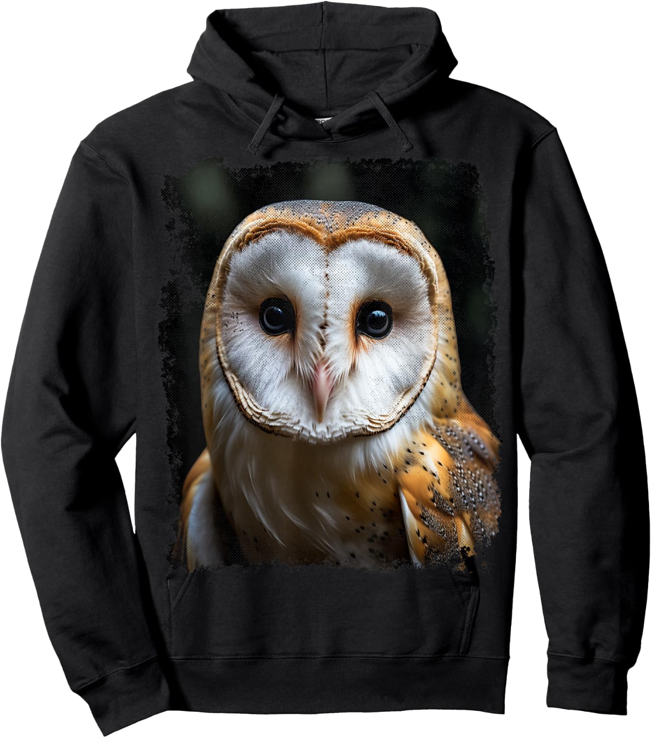 Vintage Barn Owl Animal Graphic Hoodie - Hoodie | Black