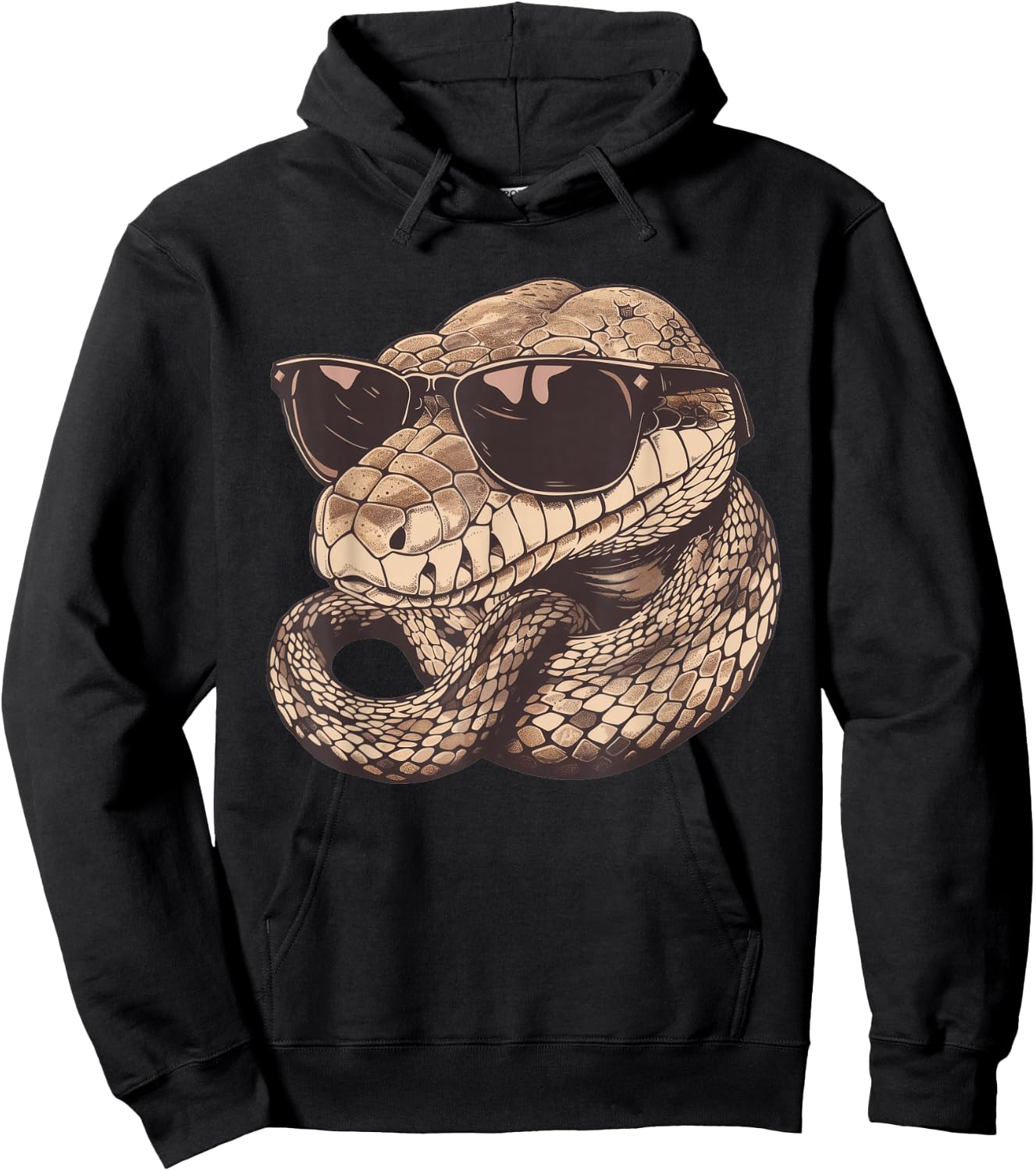 Boa Constrictor With Sunglasses Hoodie - Hoodie | Black