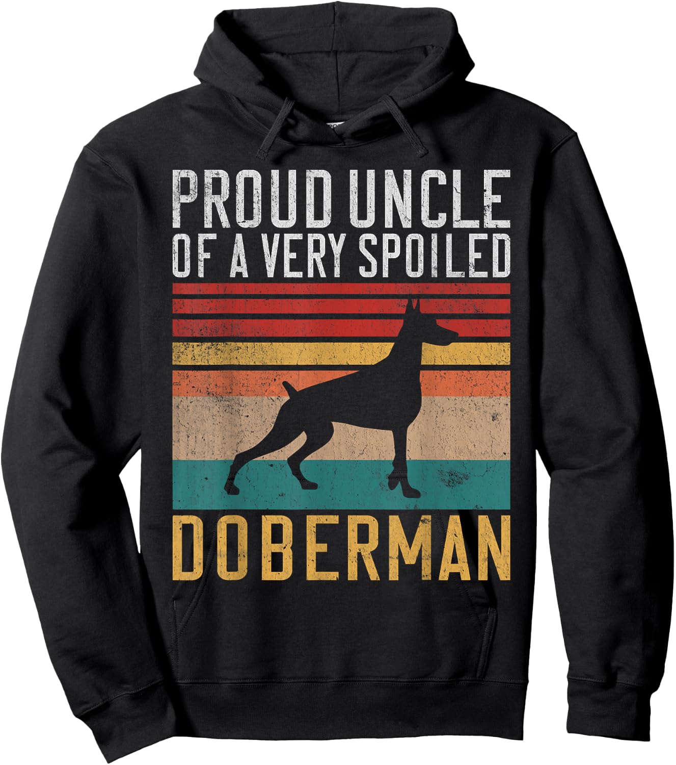 Proud Uncle of a very spoiled Doberman Uncle Hoodie - Hoodie | Black