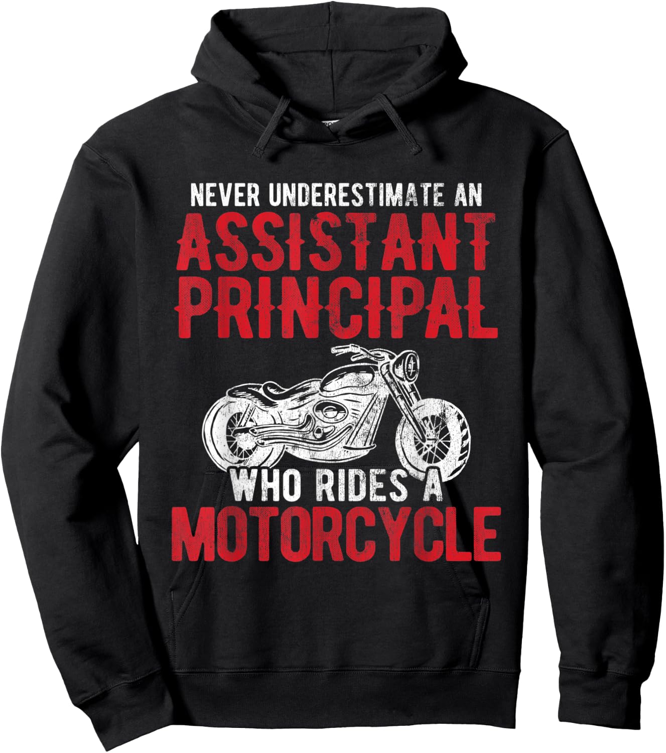 Bike Rider Assistant Principal Who Rides A Motorcycle Hoodie - Hoodie | Black