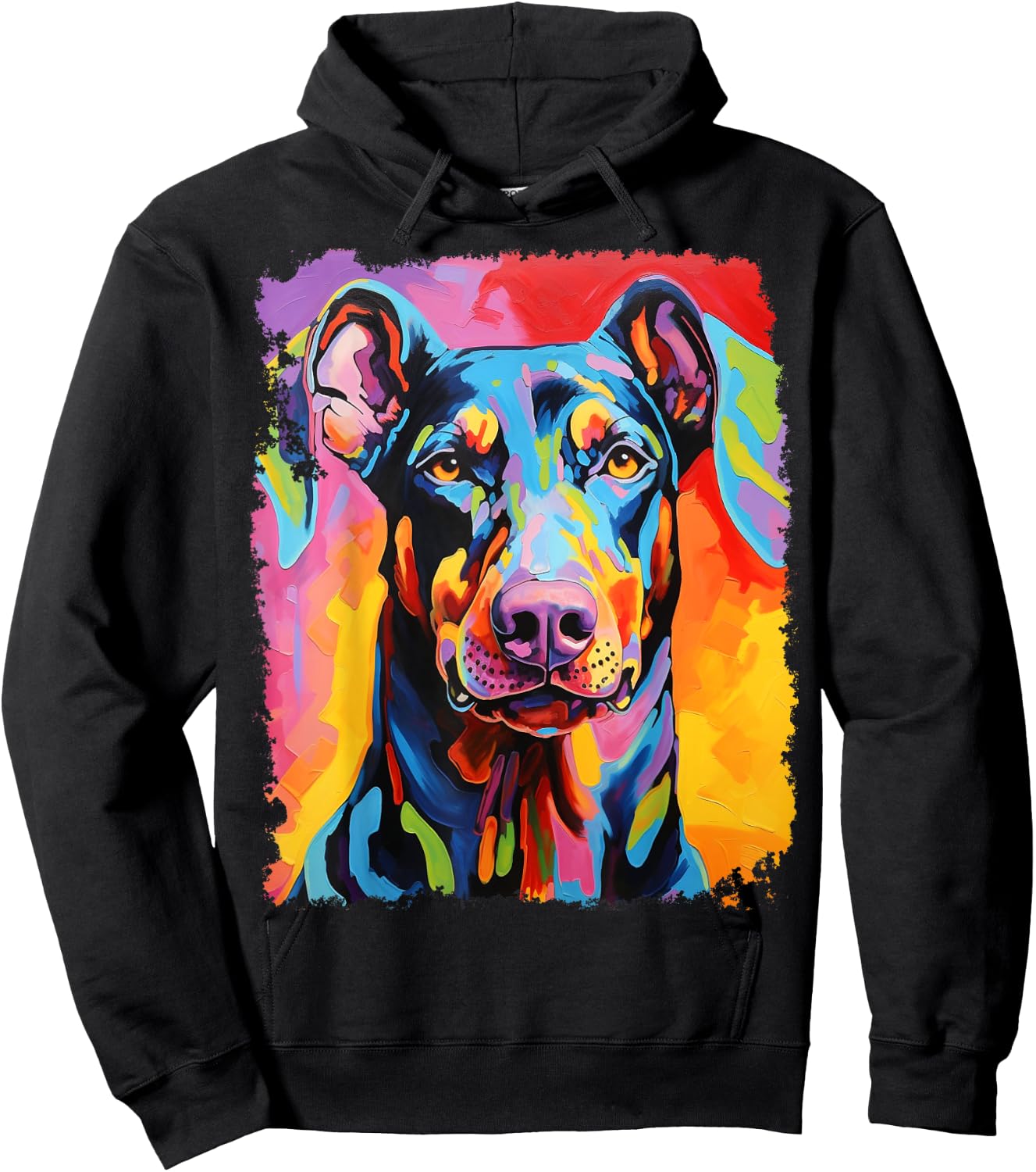 Pop Art Doberman Hoodie - Hoodie | Black