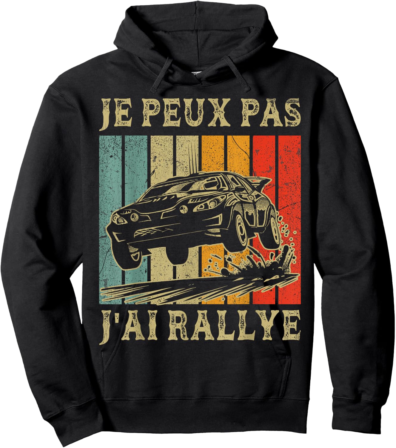 Je Peux Pas J'ai Rallye vintage Rallye Racing Car , Black, S Hoodie - Hoodie | Black
