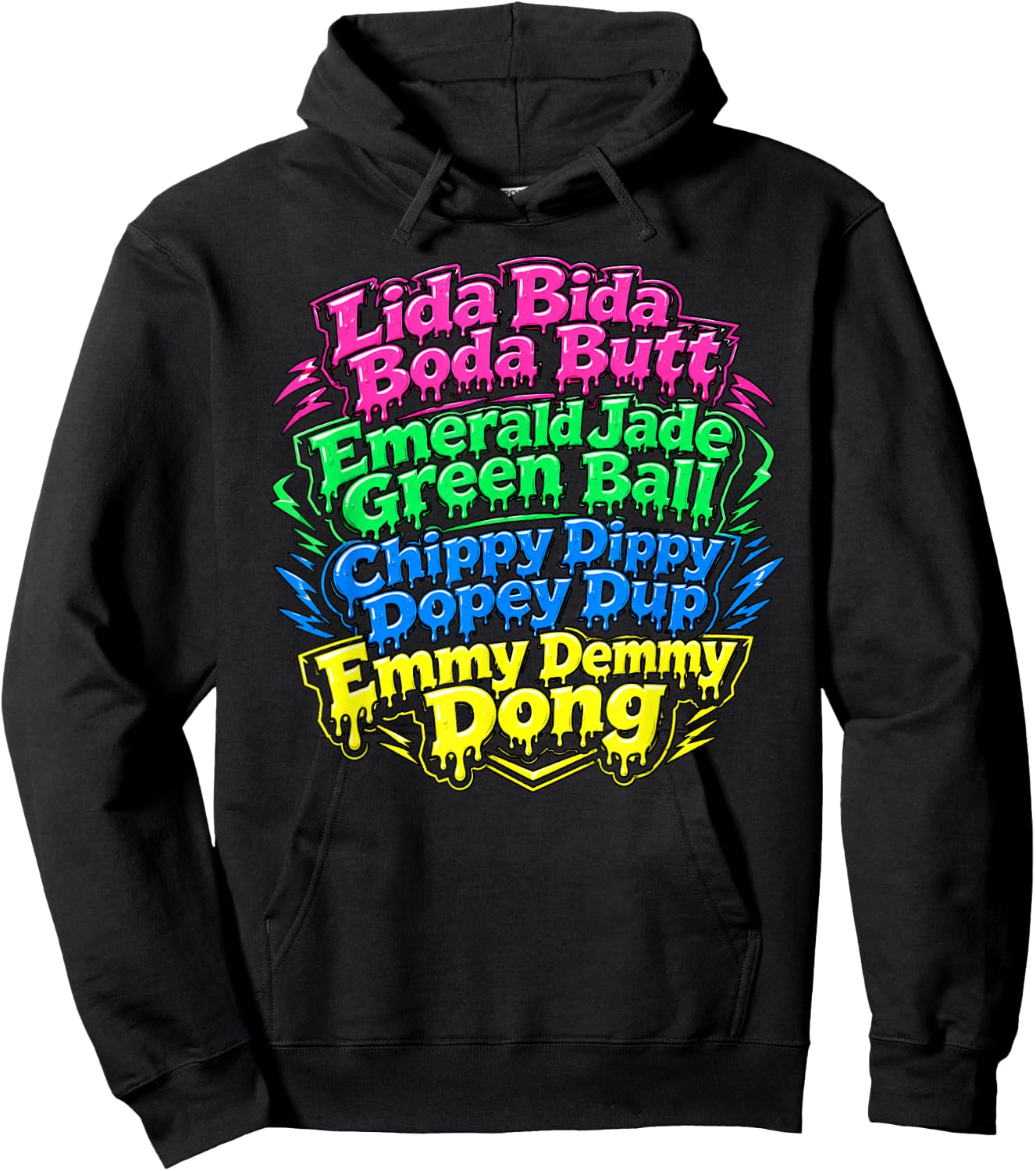 LIDA Bida Boda Butt, Emerald Jade Green Ball Hoodie - Hoodie | Black