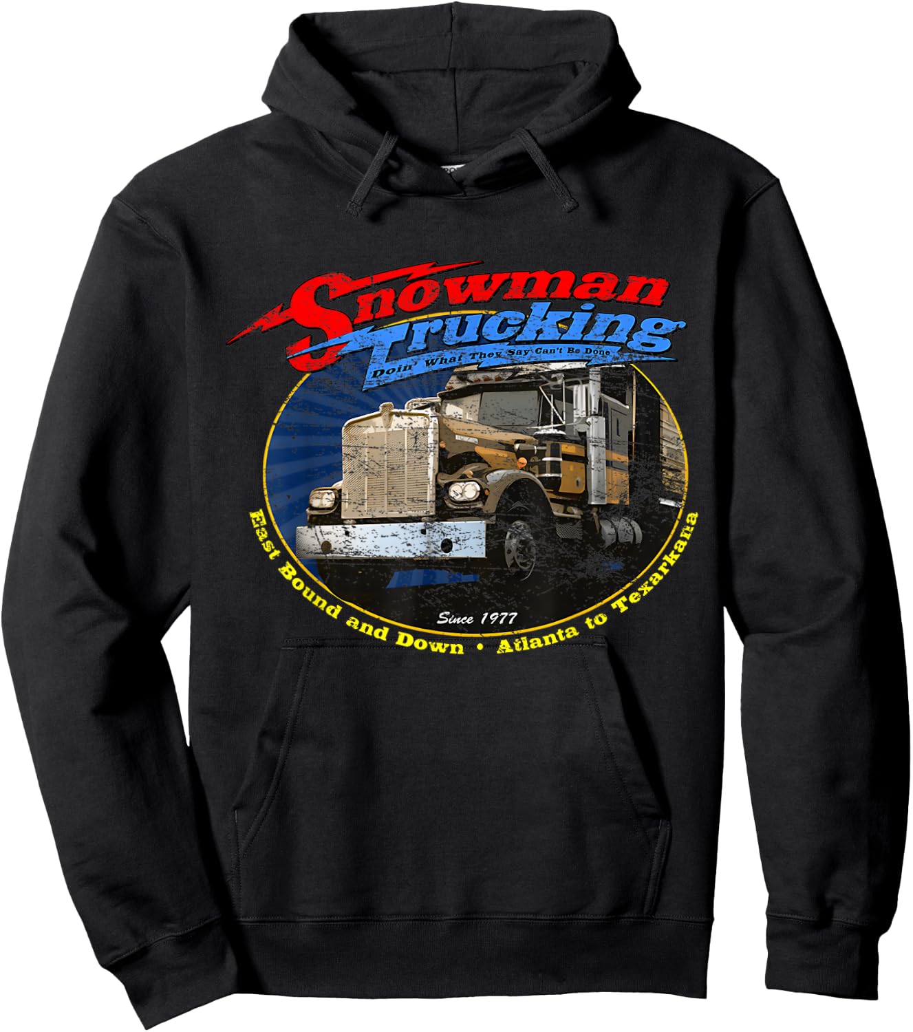 Huiibao Retro Snowman Trucking Hoodie - Hoodie | Black