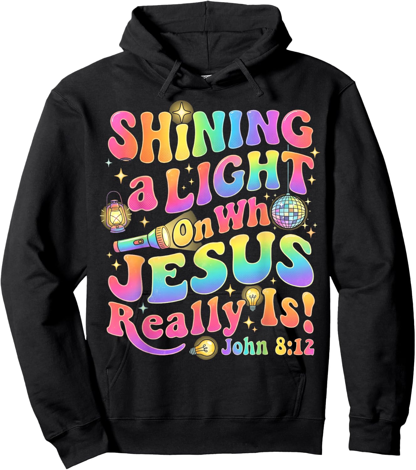 Shining A Light On Who Jesus VBS2026 Vacation Bible School Hoodie - Hoodie | Black
