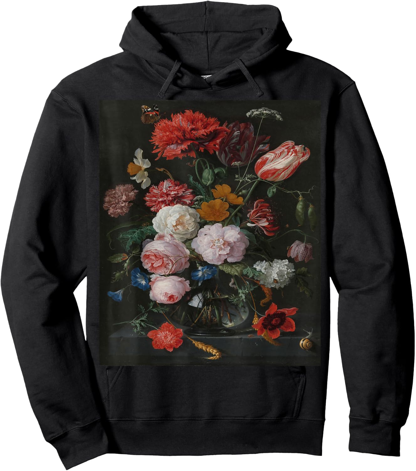 Still Life Art - Flowers in a Vase Hoodie - Hoodie | Black