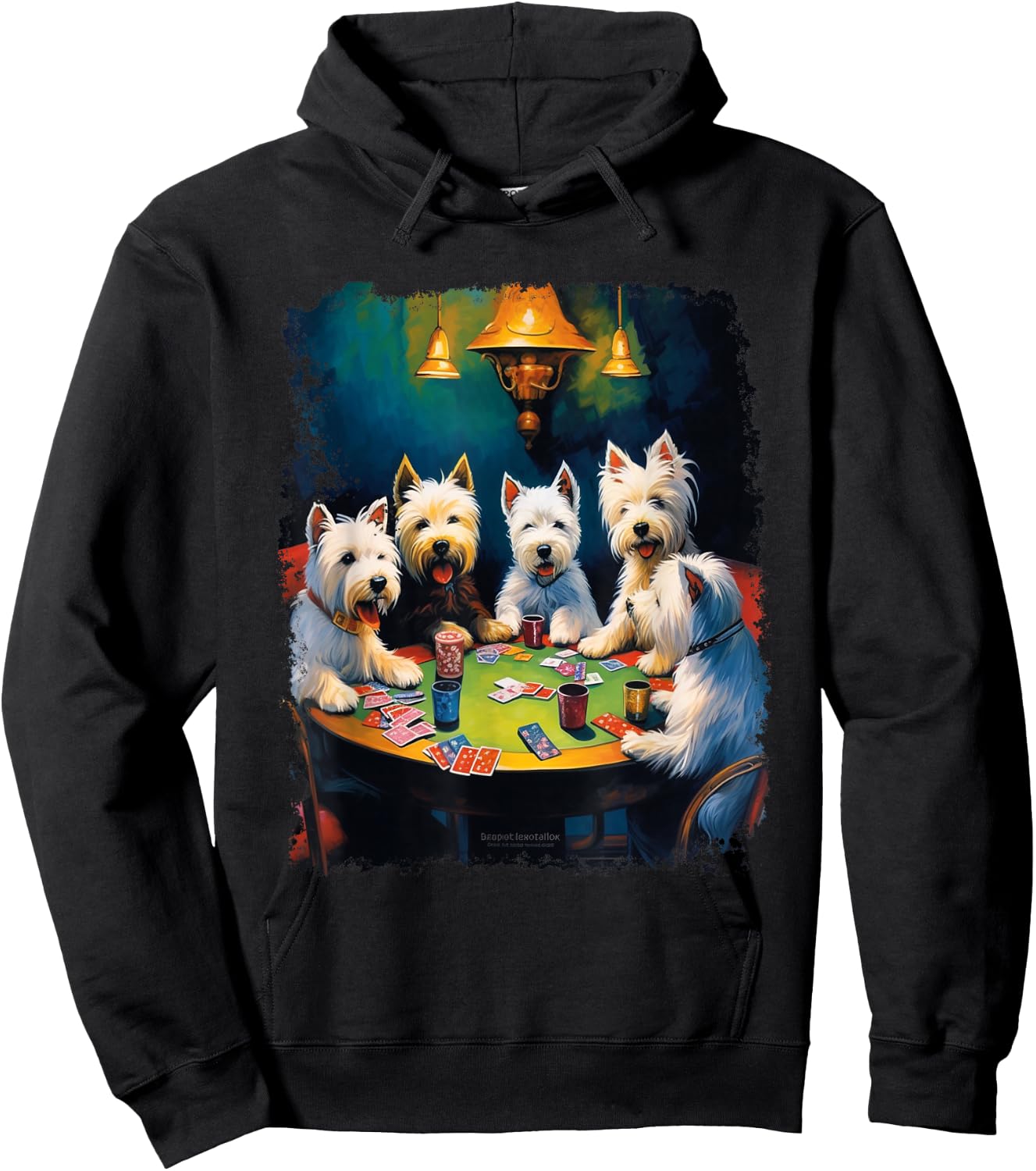 Westie Dog West Highland White Terrier Gambling Hoodie - Hoodie | Black