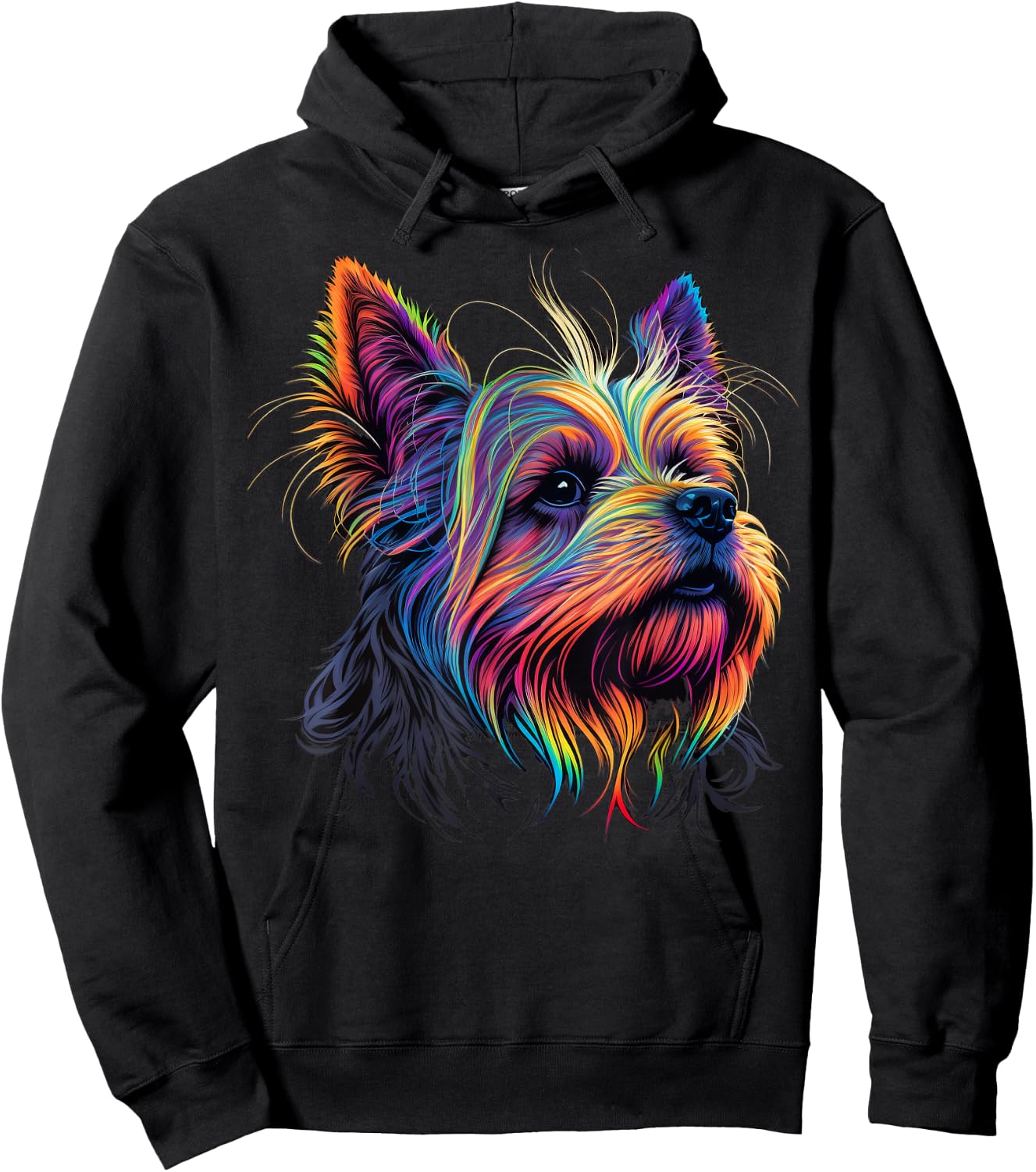 Cute Yorkshire Terrier Dog on Yorkshire Terrier Lover Men Women Kids Hoodie - Hoodie | Black