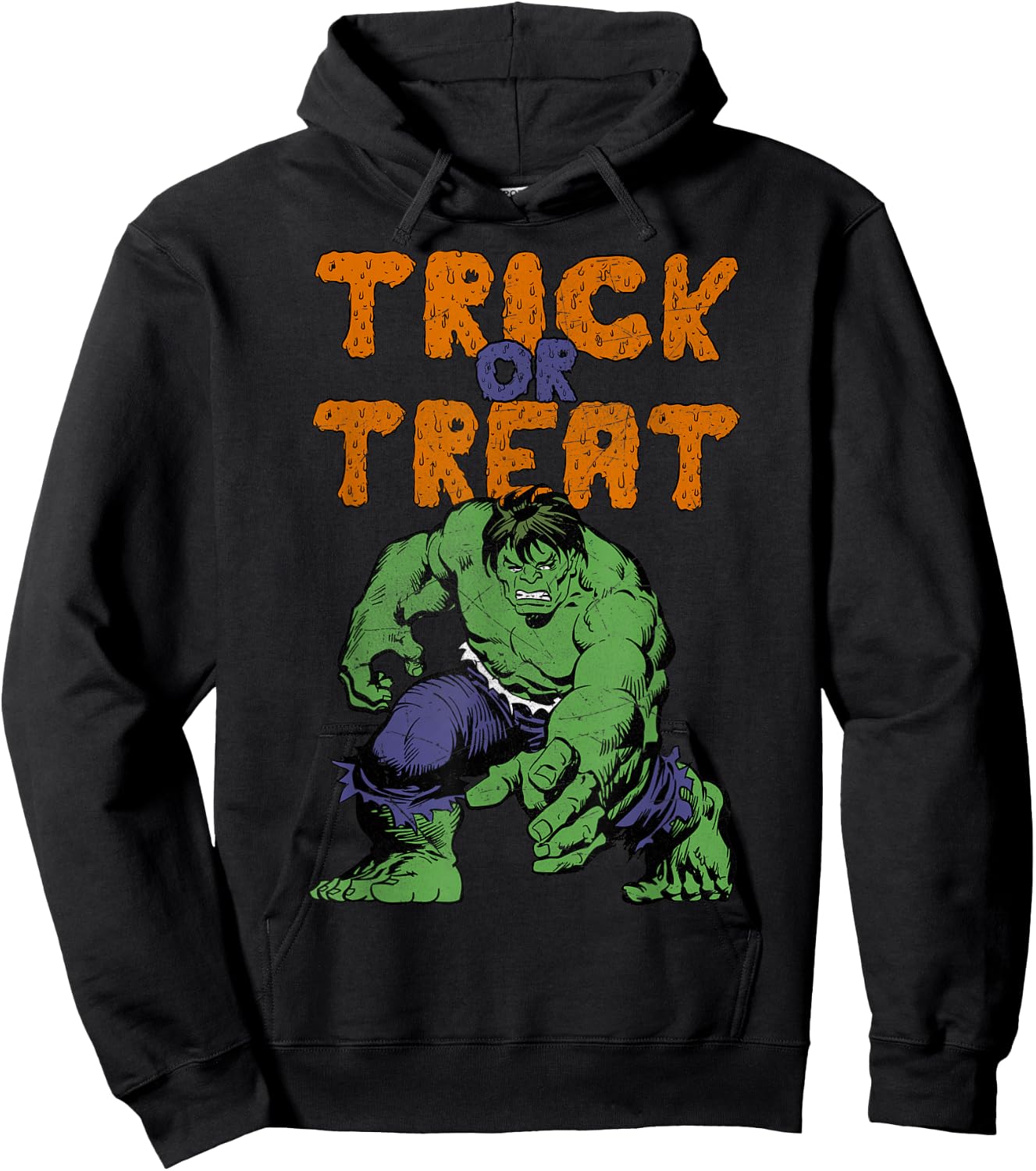 Marvel Avengers The Hulk Trick Or Treat Halloween Hoodie - Hoodie | Black