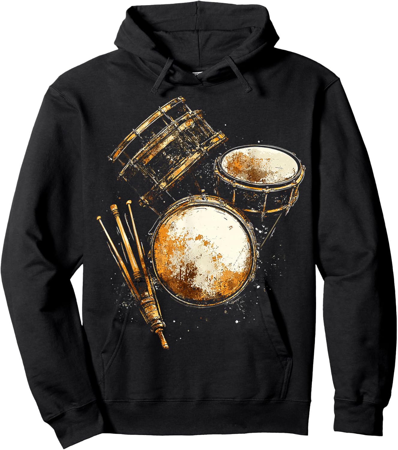 Percussion Music Instrument Graphic Artwork Percussion Hoodie - Hoodie | Black