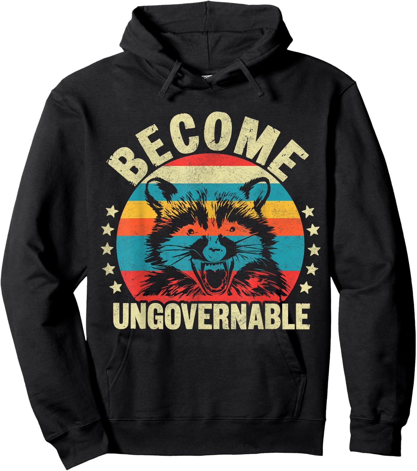 Raccoon Become Ungovernable Hoodie - Hoodie | Black