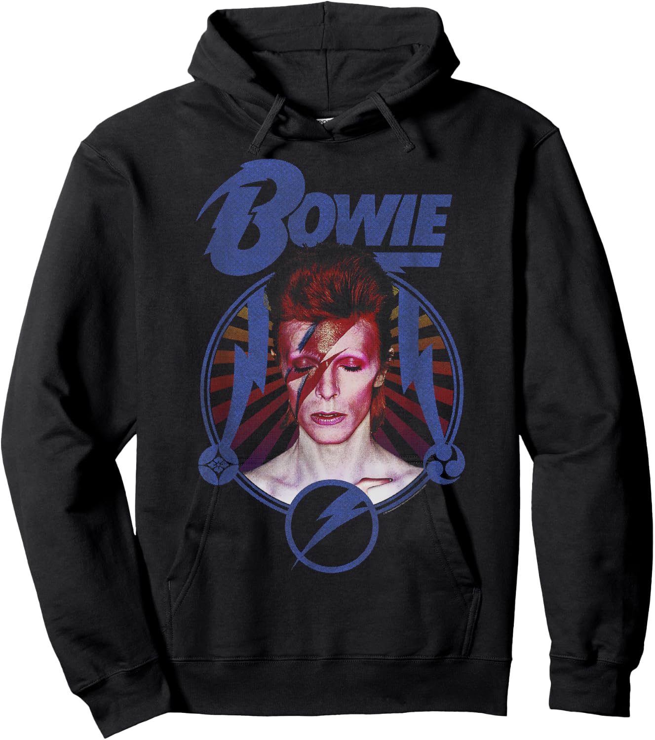 David Bowie - Lightning Blue , Black, S Hoodie - Hoodie | Black