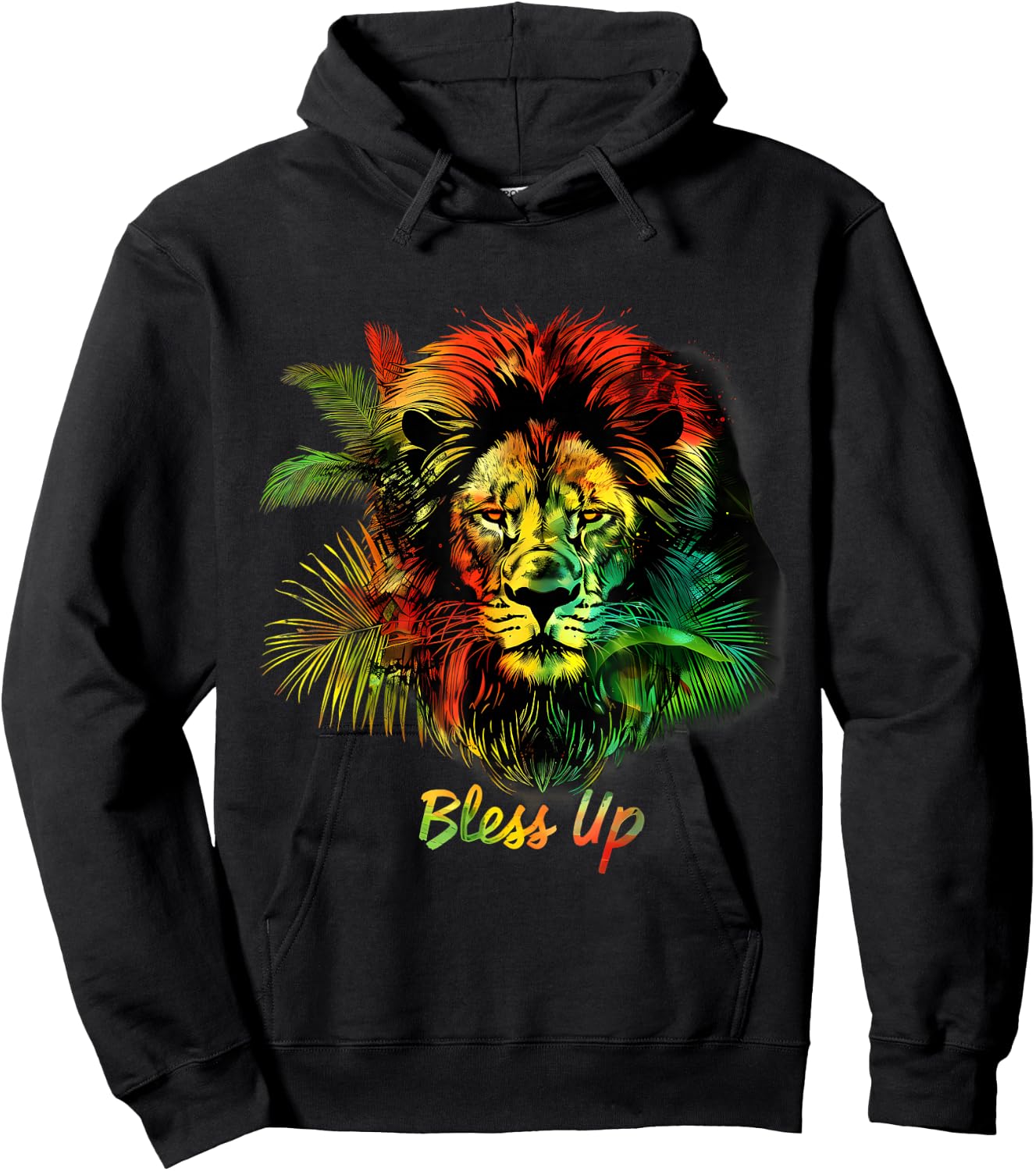 Rasta Reggae Lion Of Judah Pride Jamaican Music Headphones Hoodie - Hoodie | Black