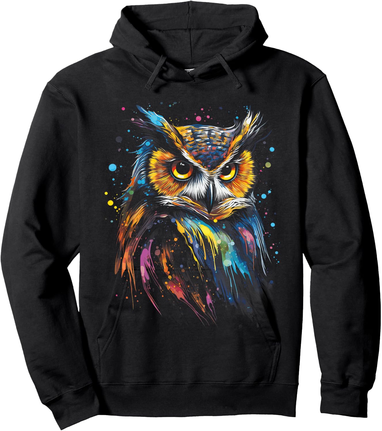 Artwork Fantasy Women's Owl Bird , Black, Small Hoodie - Hoodie | Black