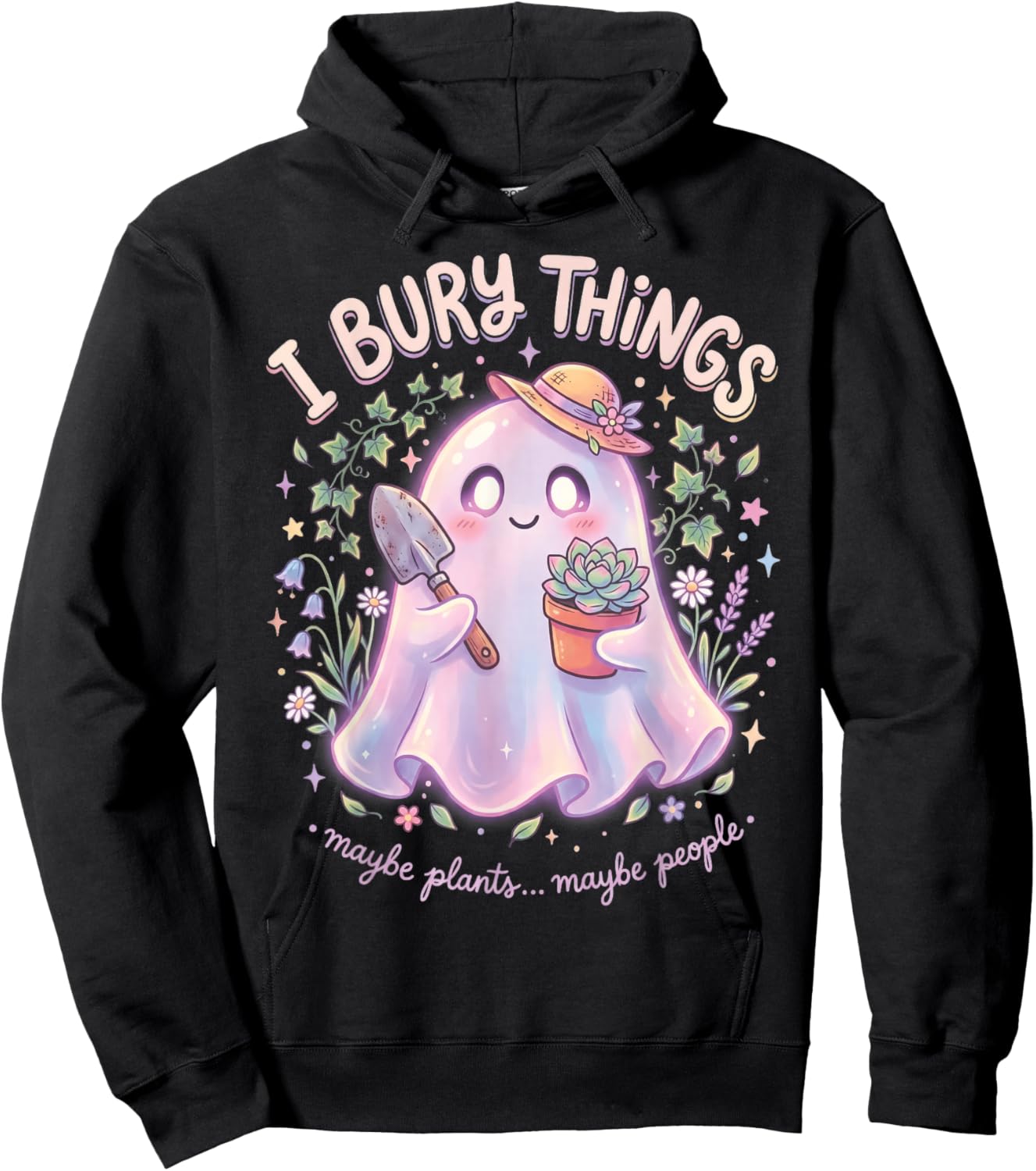 I Bury Things Maybe Plants Maybe People Ghost Hoodie - Hoodie | Black