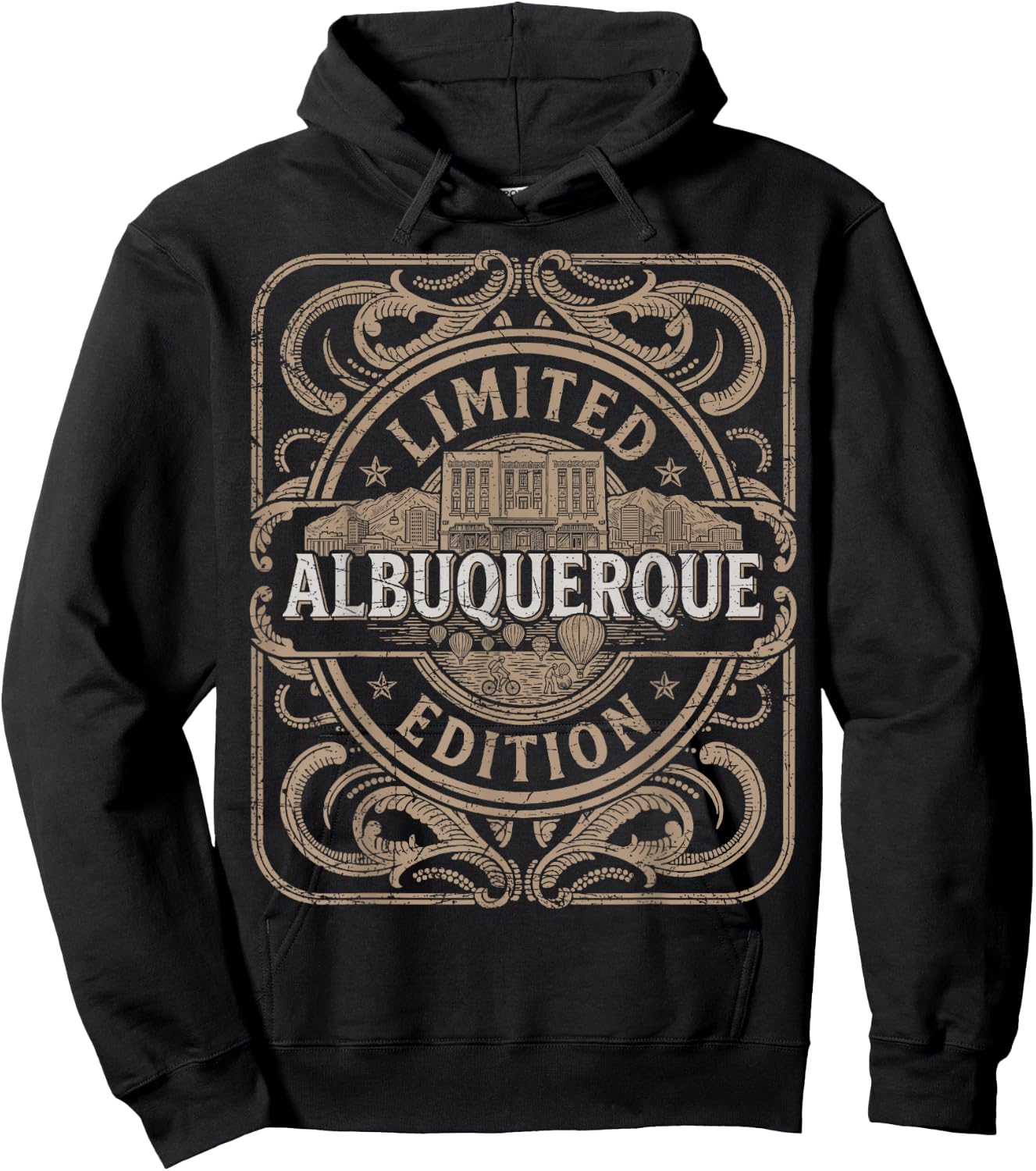 Albuquerque Vintage Albuquerque New Mexico Hoodie - Hoodie | Black