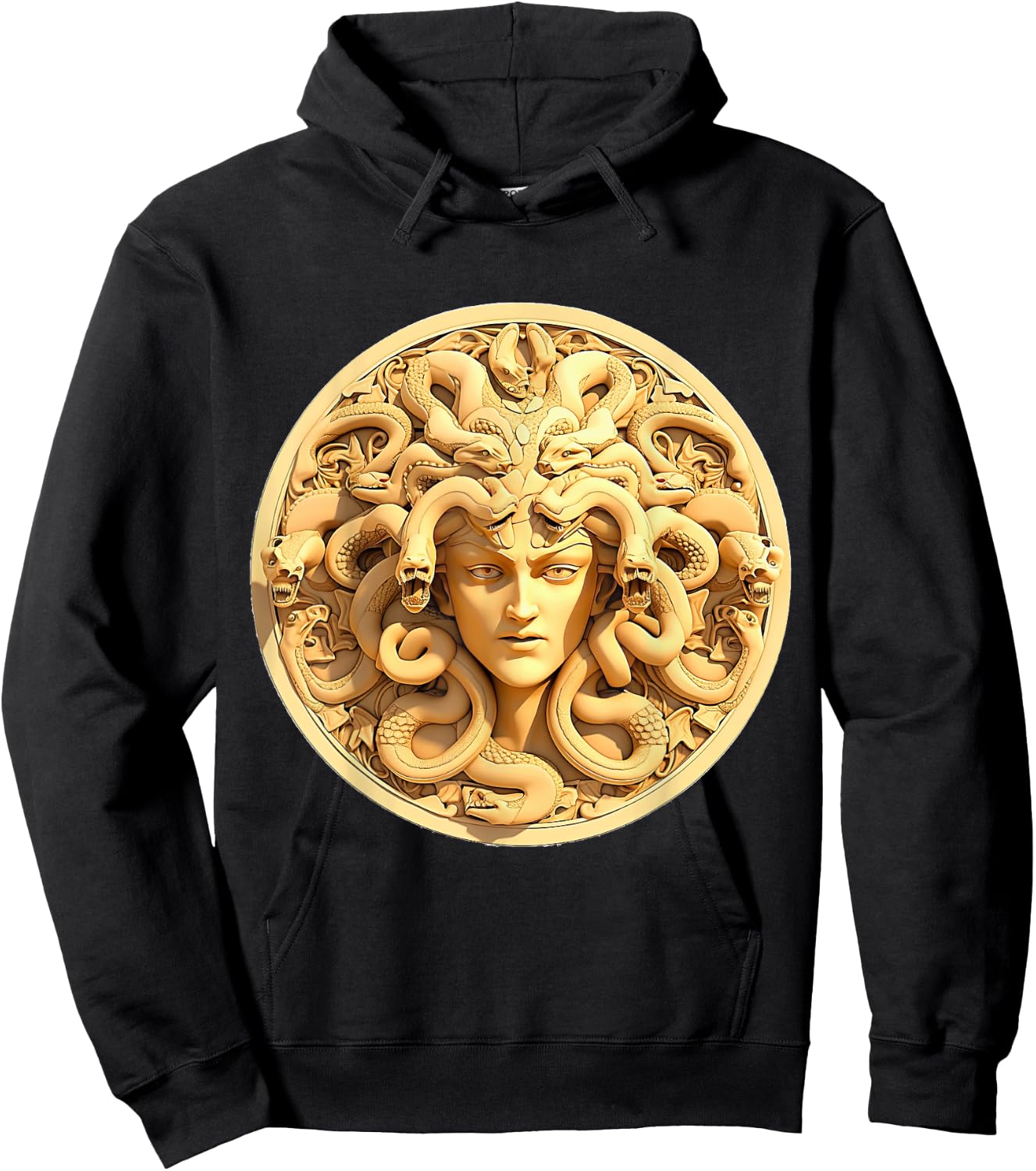 Medusahead Greek Mythology Ancient Snake Hair Hoodie - Hoodie | Black