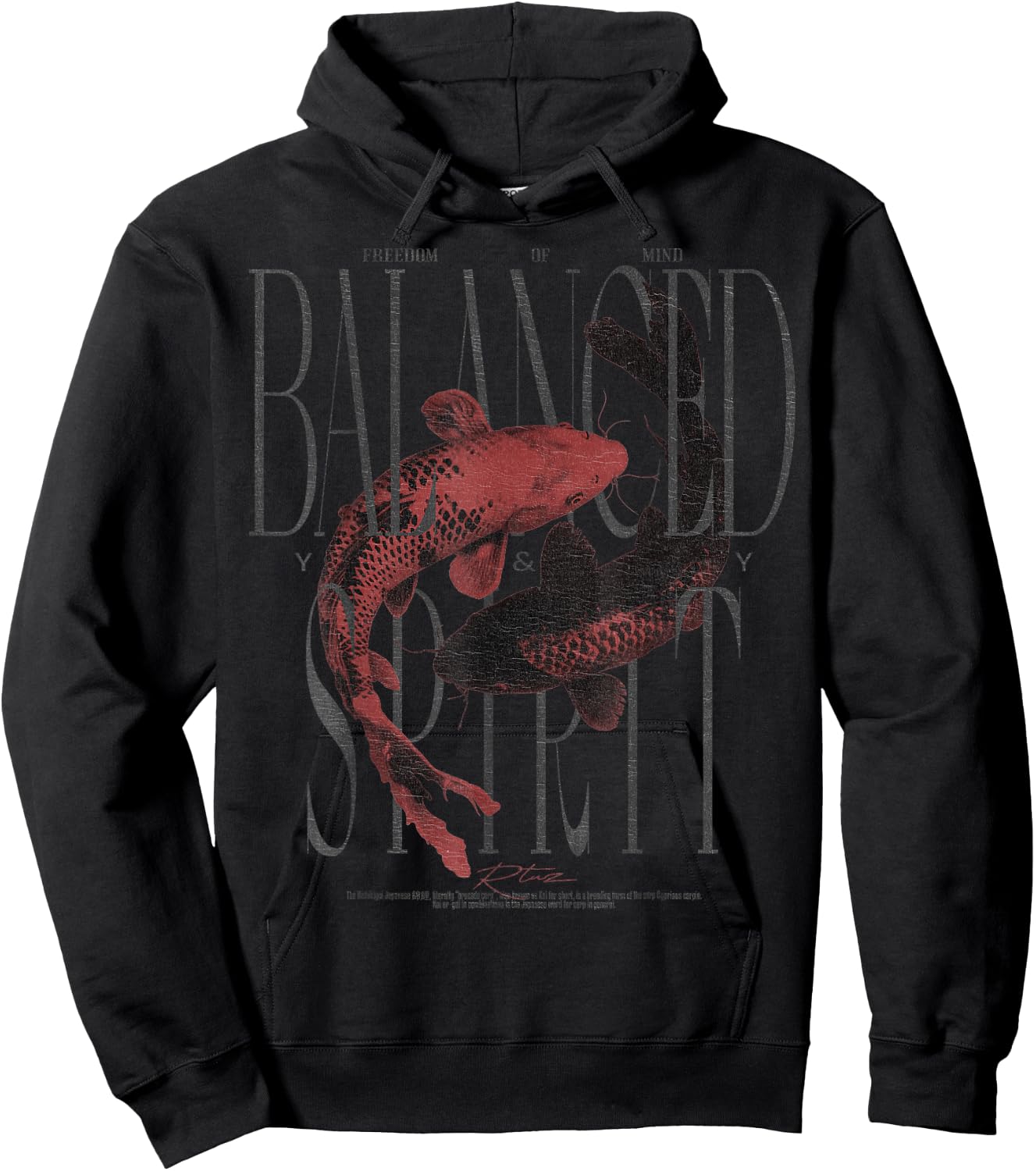Vintage Nishikigoi Fish Koi Carp , black Hoodie - Hoodie | Black