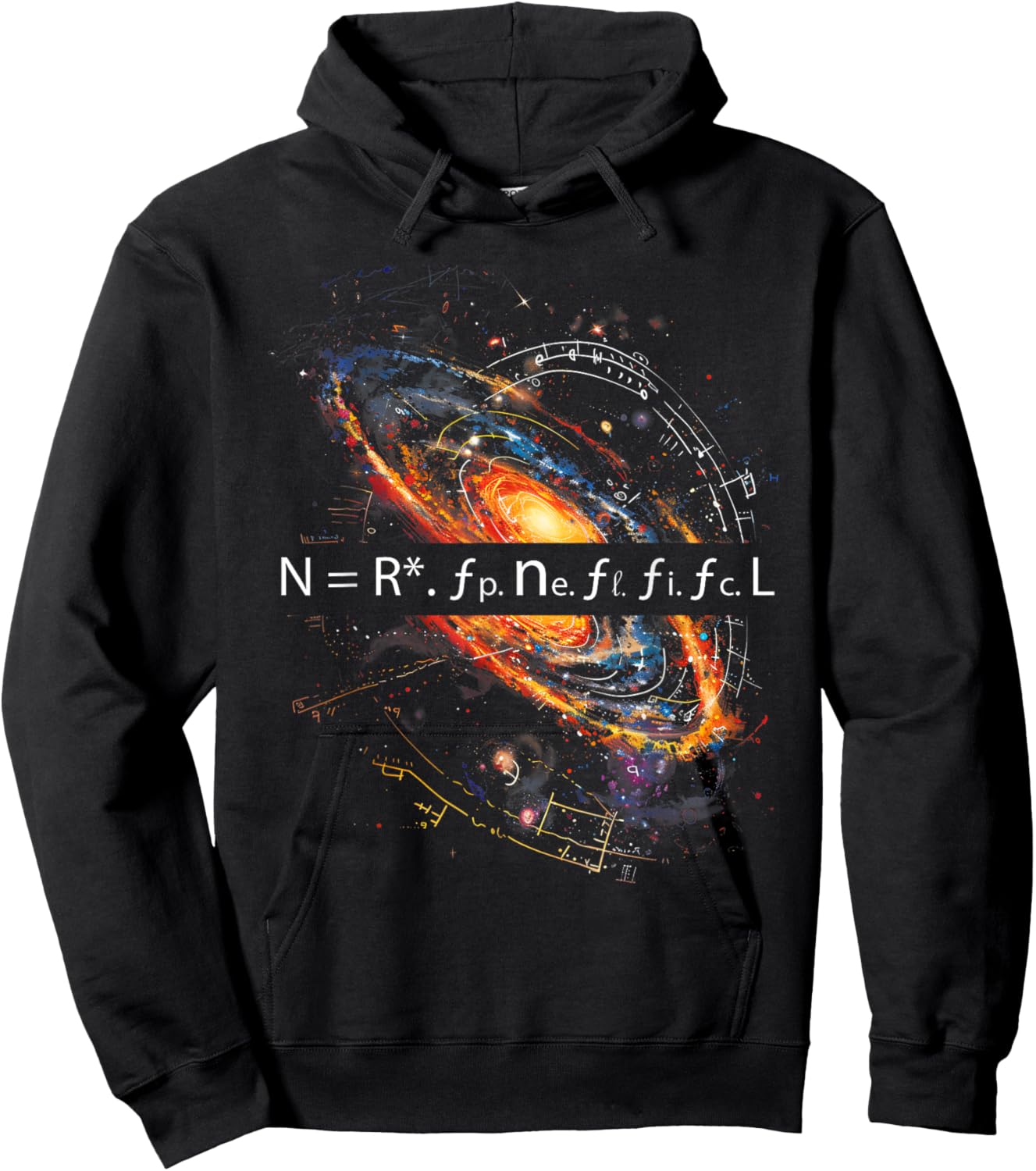 Drake Equation Estimation of Alien Civilizations Hoodie - Hoodie | Black