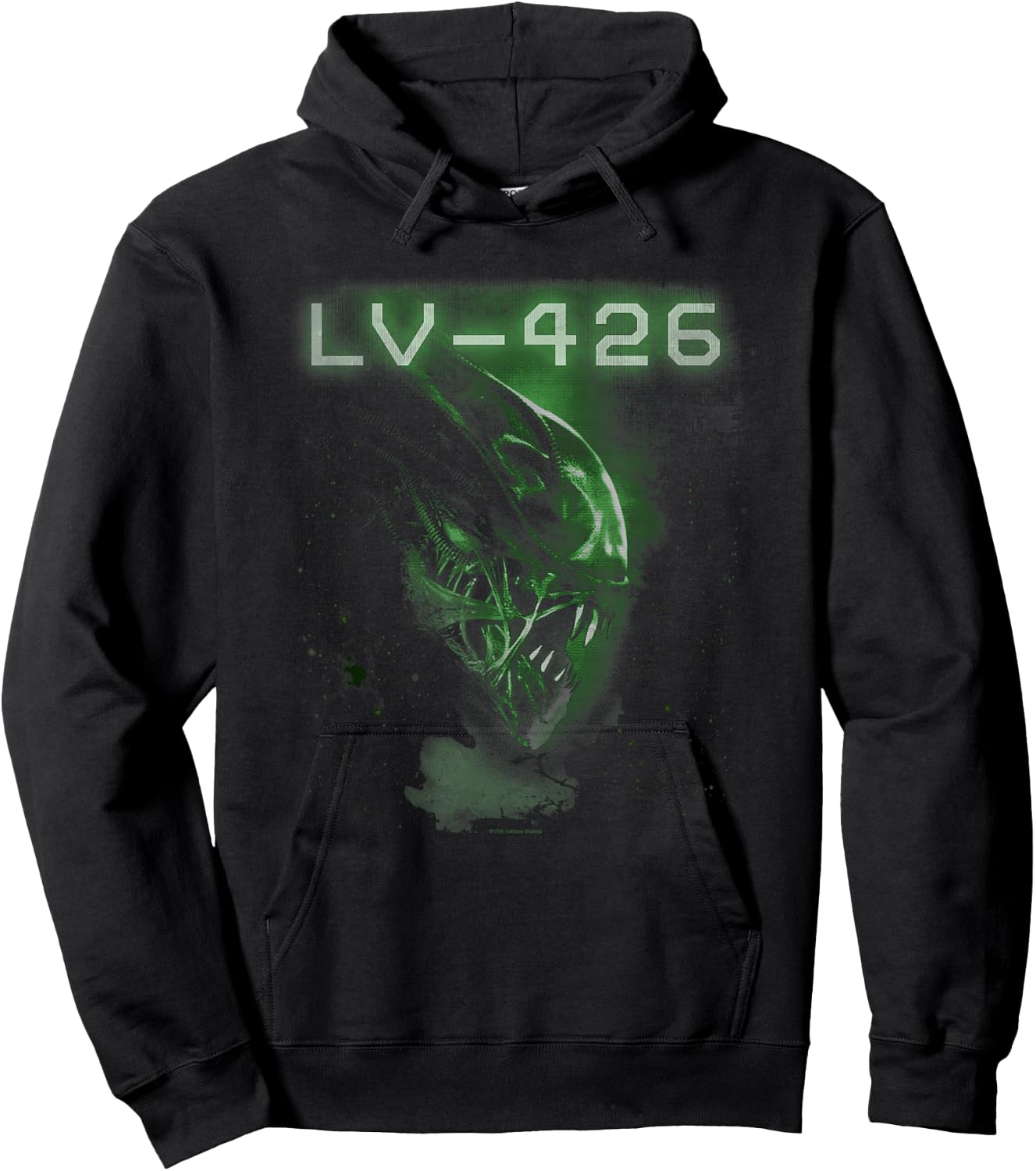 Aliens Lv-426 Iconic Angry Xenomorph Profile Chest Portrait Hoodie - Hoodie | Black