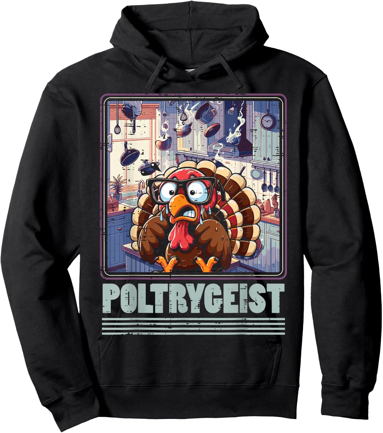 Thanksgiving Poltrygeist Turkey Poltergeist Men Women Kids Hoodie - Hoodie | Black