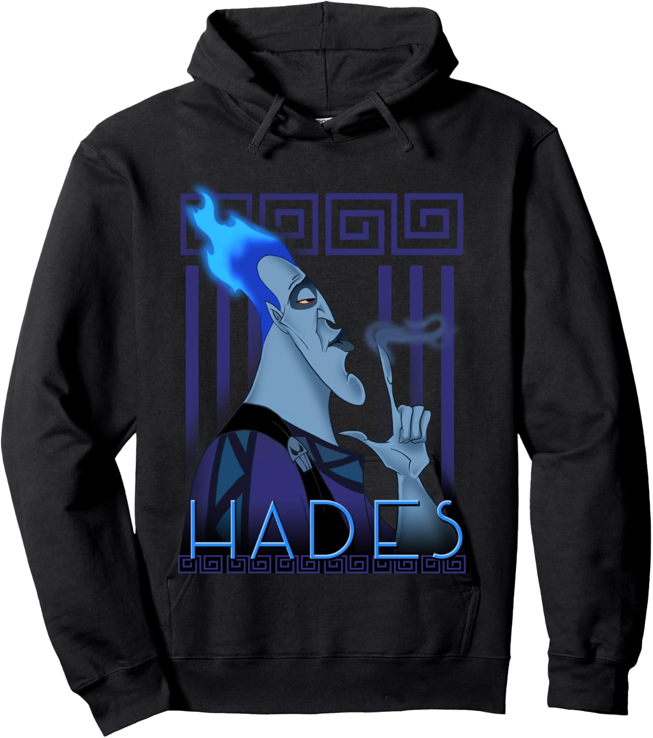 Profile Portrait of Hades Finger Smoke of Disney Villains Hoodie - Hoodie | Black