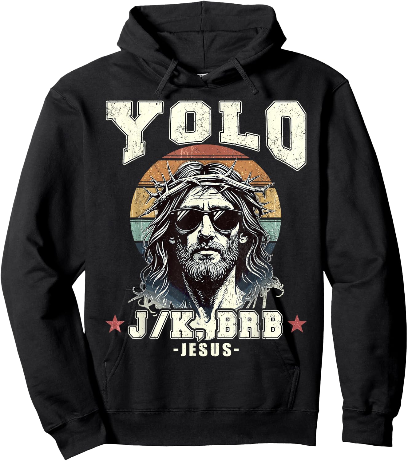 Happy Easter Yolo JK Brb Jesus Christian Men Women Kids Hoodie - Hoodie | Black