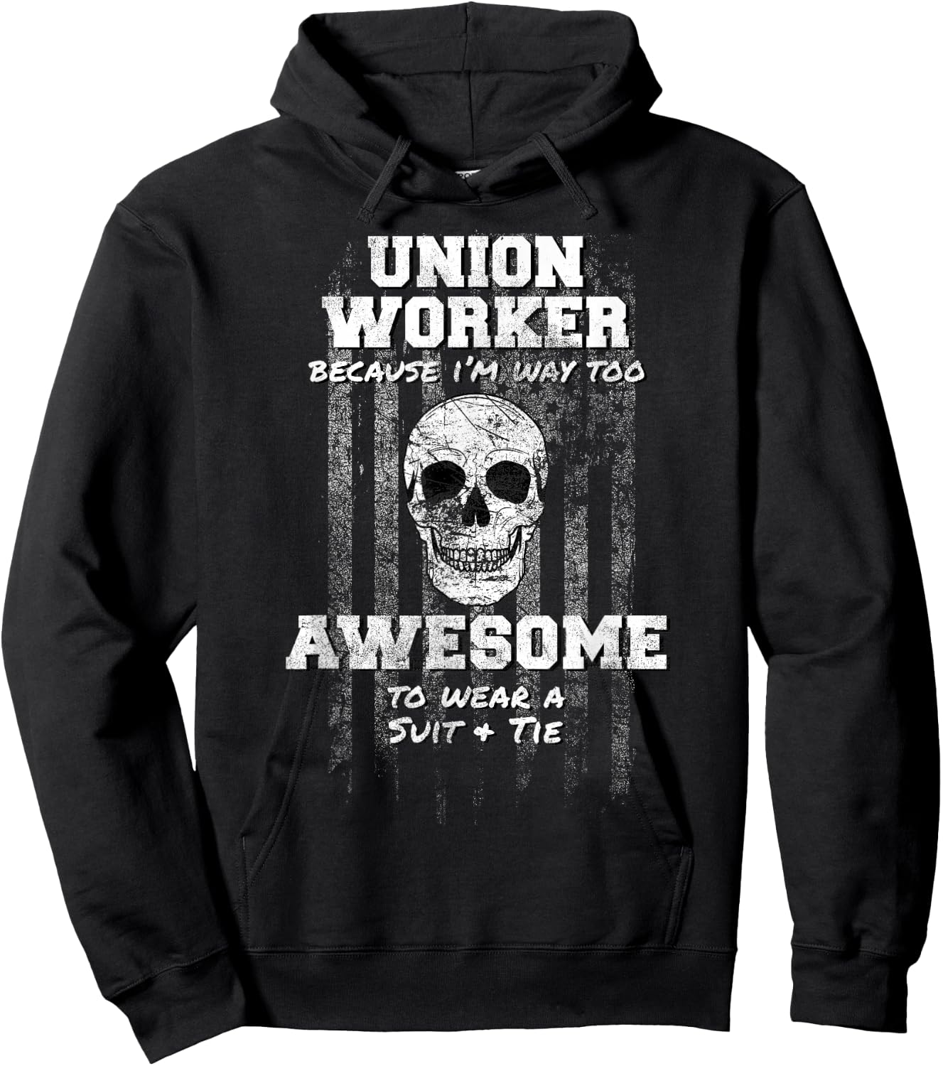 American Funny Union Worker Shirt USA Laborer Operator Hoodie - Hoodie | Black