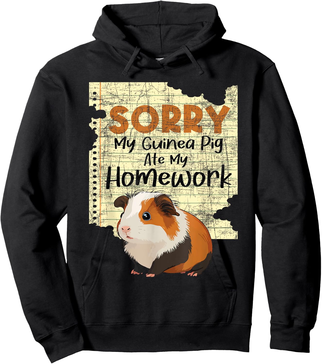 Sorry My Guinea Pig Ate My Homework - School Pet Lover Hoodie - Hoodie | Black