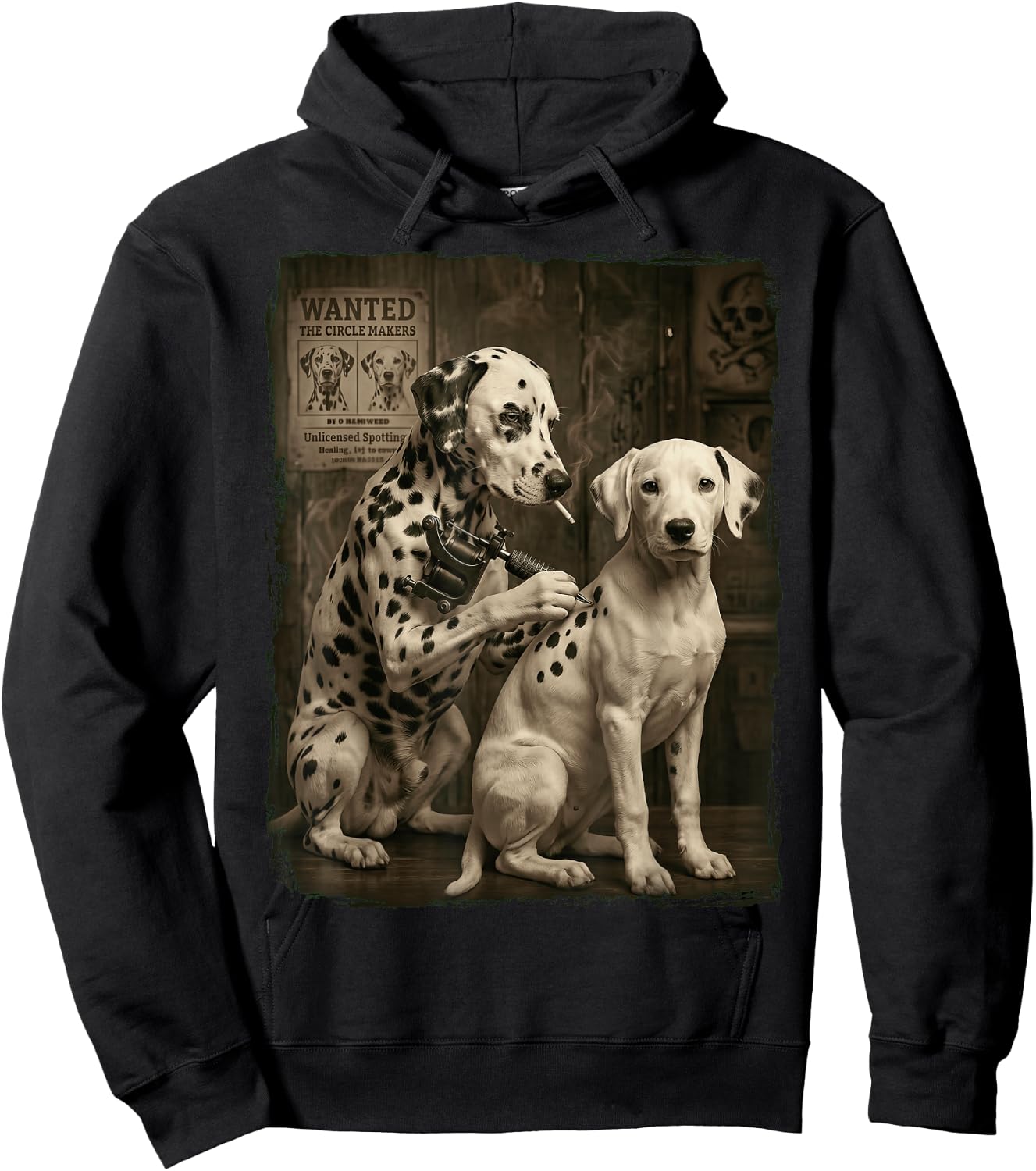 Dalmatiner Tätowierung Hoodie - Hoodie | Black