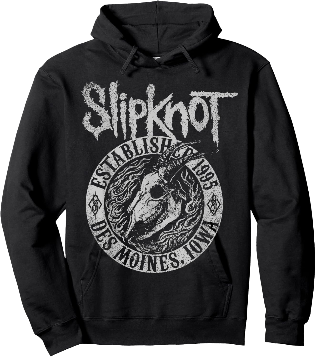 Slipknot Official Goat Flames , Black Hoodie - Hoodie | Black