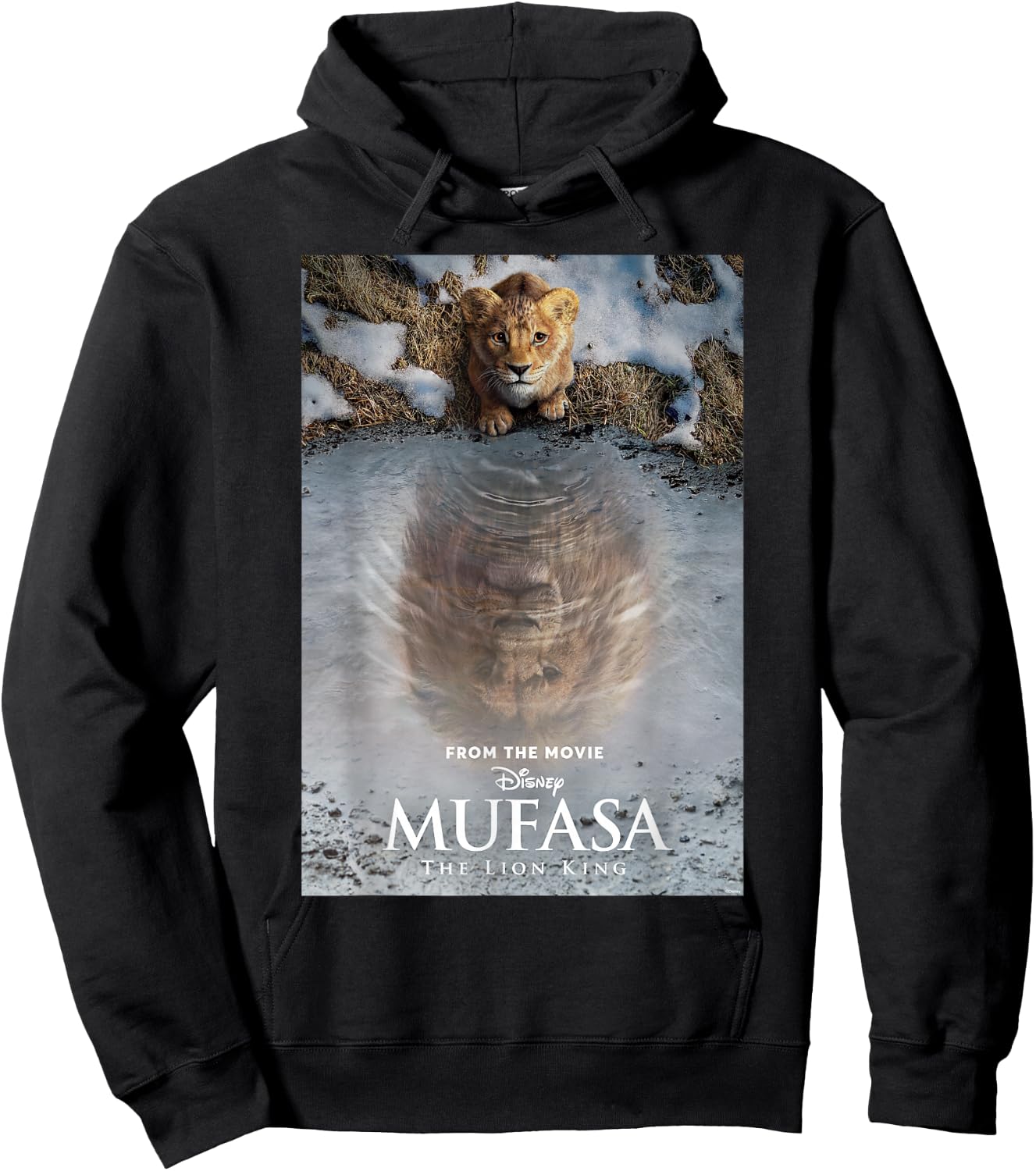Disney Mufasa: The Lion King the Official Movie Poster Art , black Hoodie - Hoodie | Black