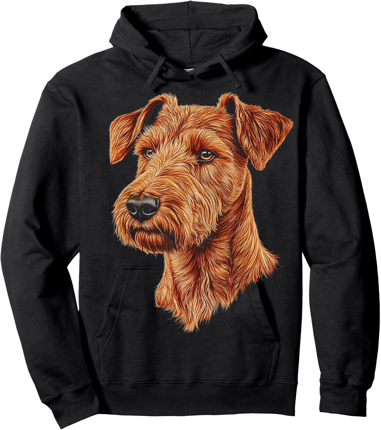 Irish Terrier Dog Graphic Pet Art Irish Terrier Hoodie - Hoodie | Black