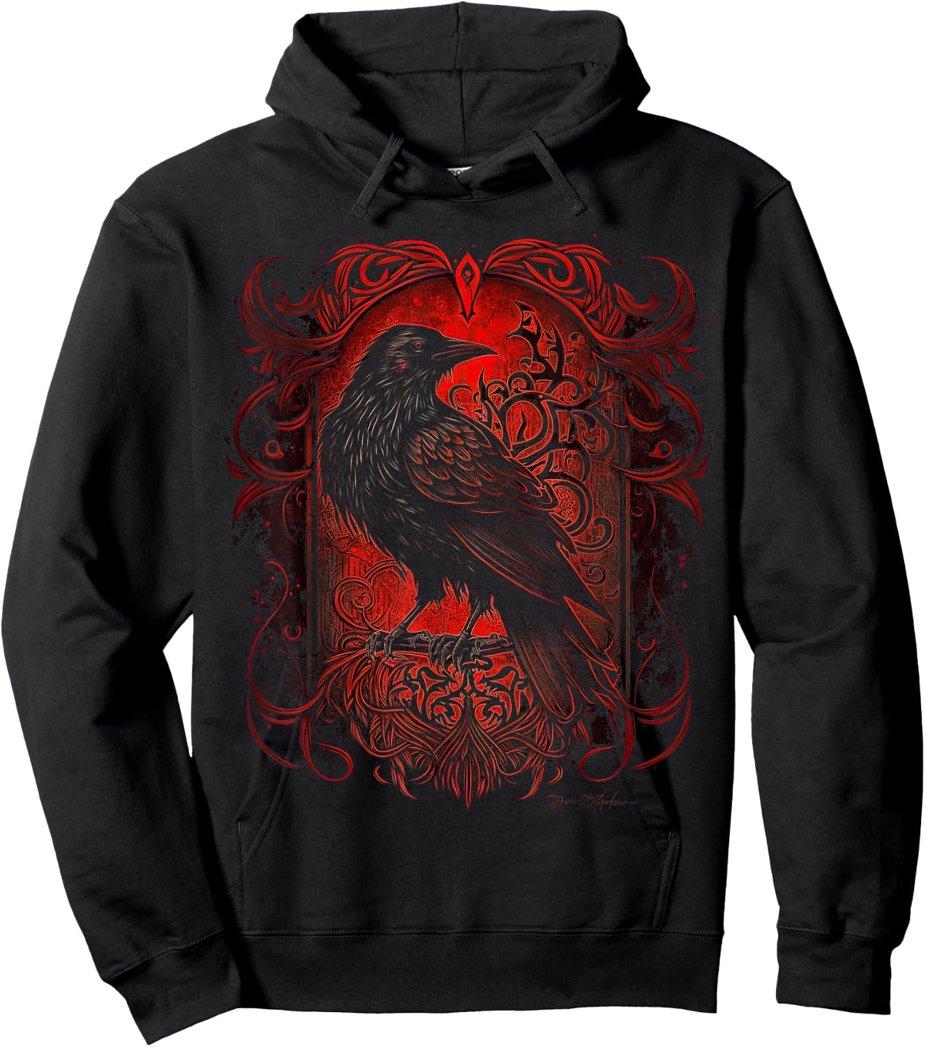 Odin's Raven Viking Norse Runes Nordmann Mythology Hoodie - Hoodie | Black
