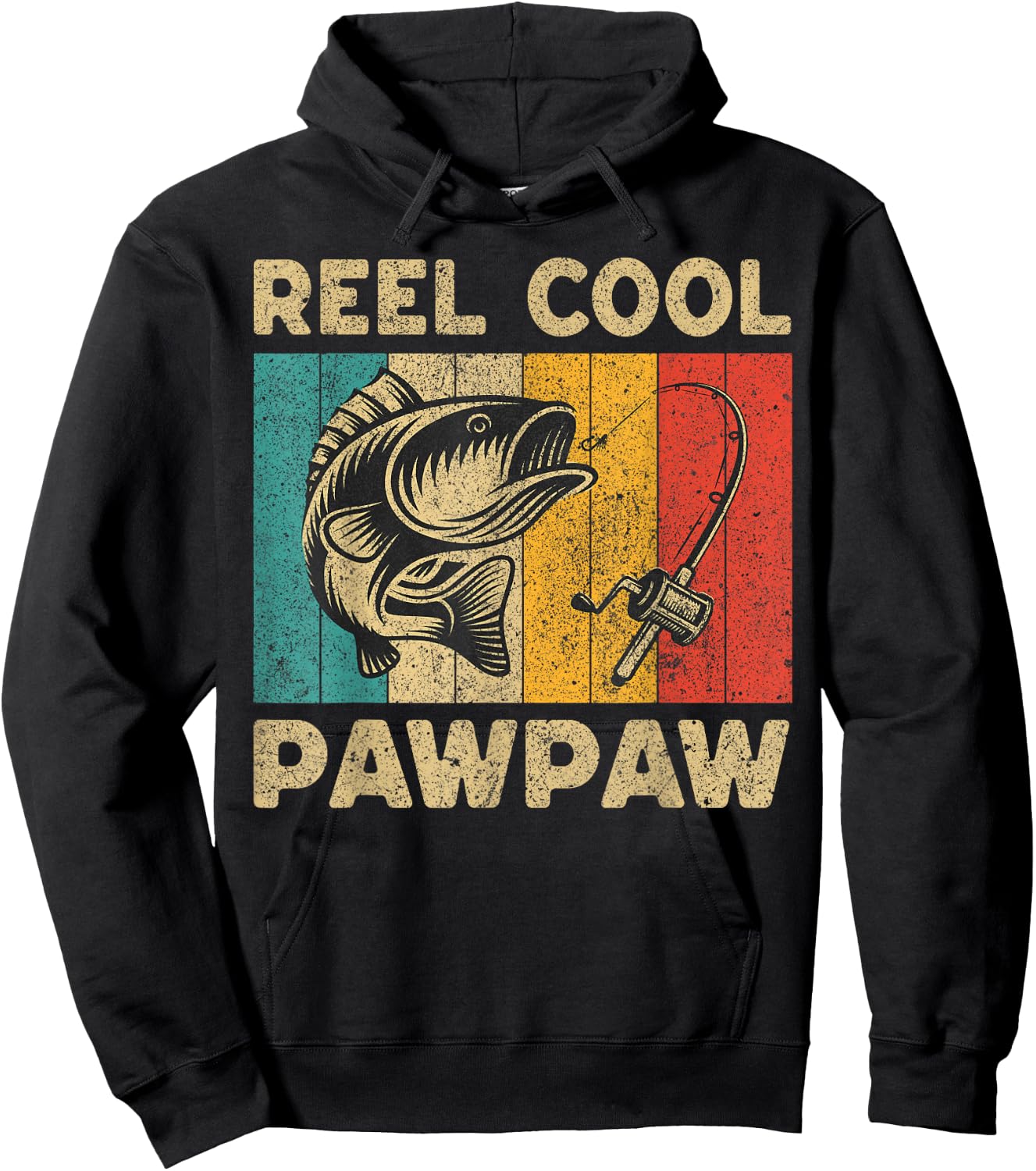 Father's Day Present Funny Fishing Reel Cool Pawpaw Hoodie - Hoodie | Black