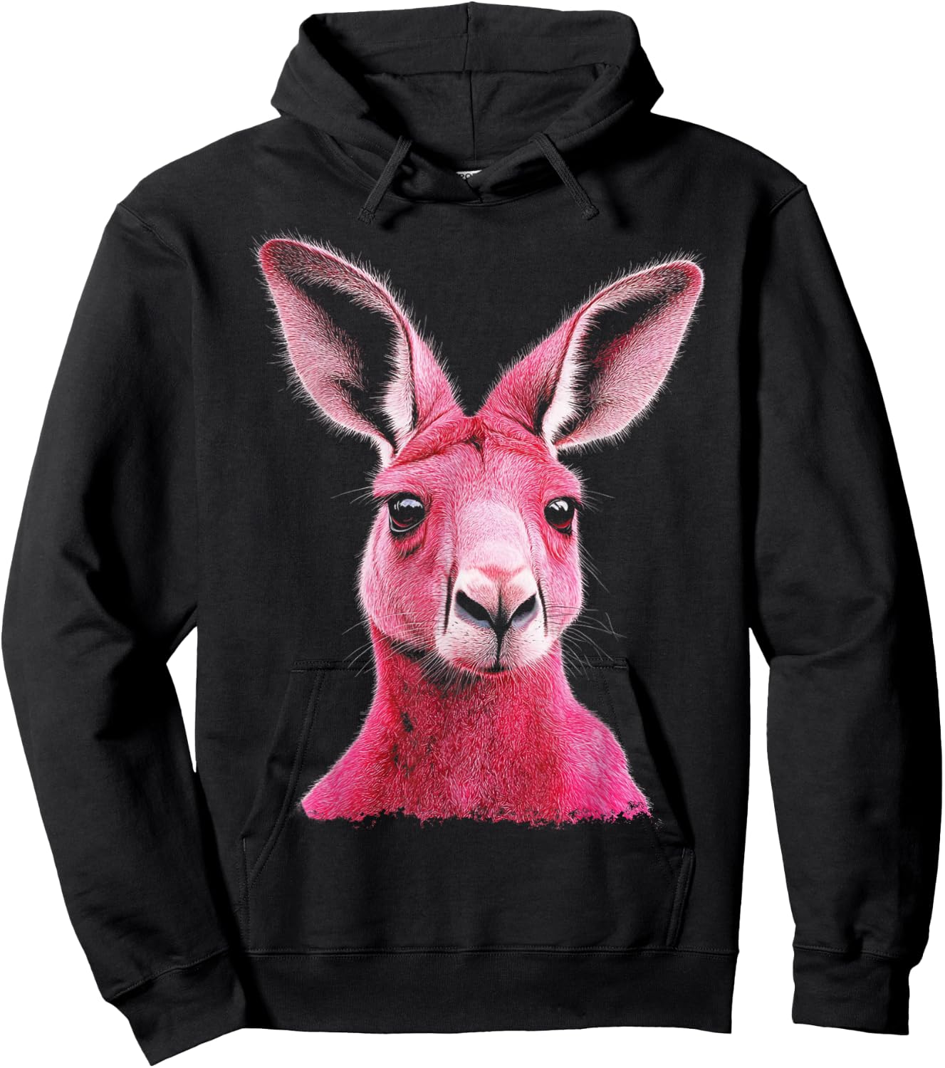 Kangaroo Pink Hoodie - Hoodie | Black