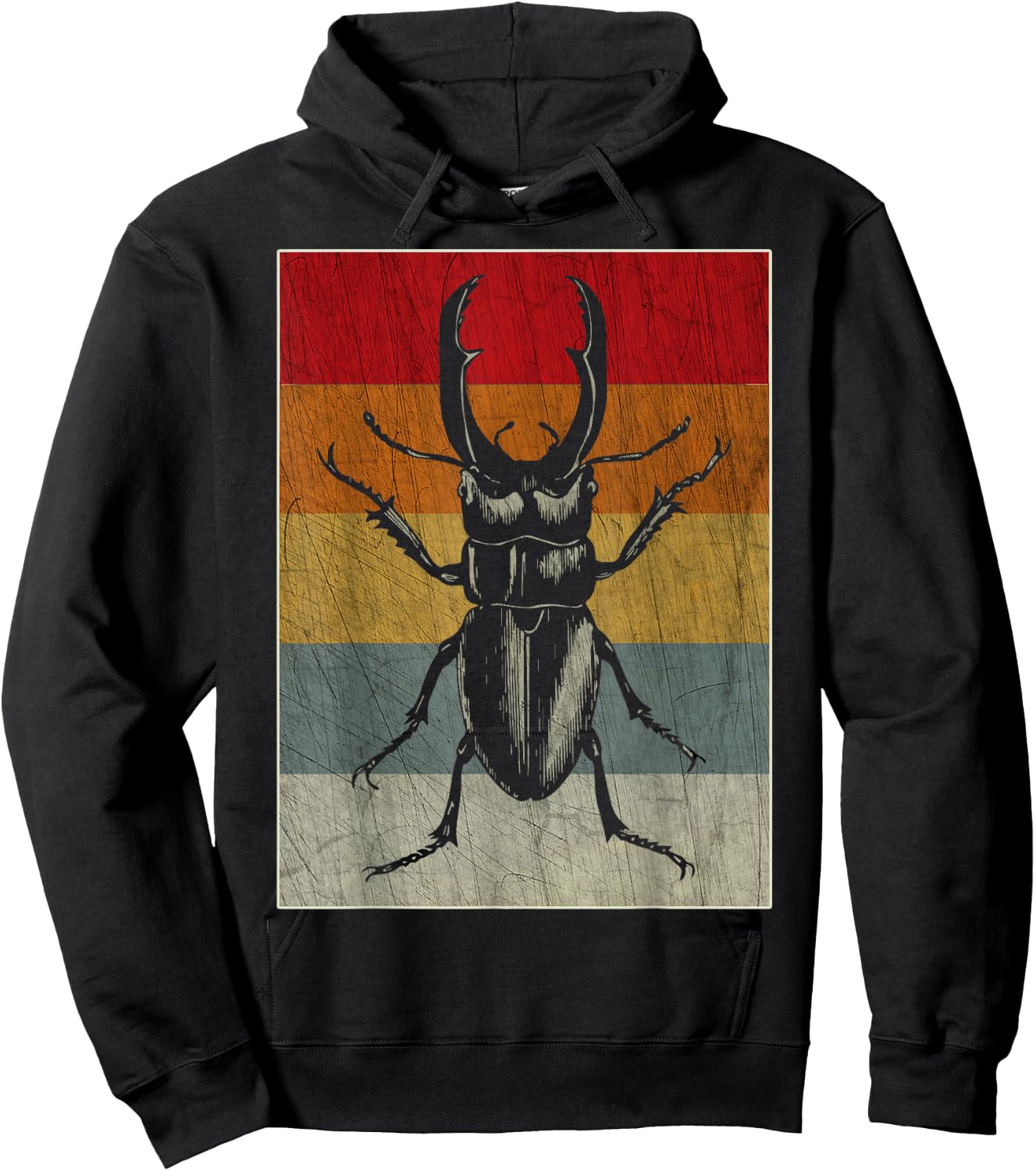 Retro Bug Insect T Shirt - Cool Vintage Style Gift Hoodie - Hoodie | Black
