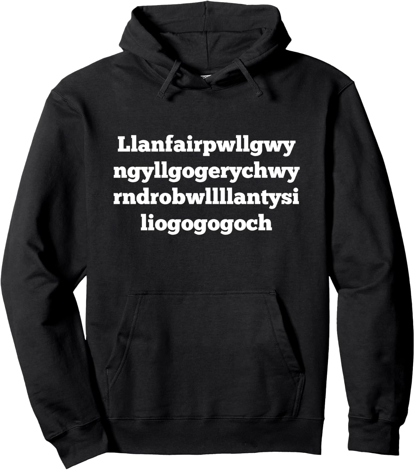 Llanfairpwllgwyngyllgogerychwyrndrobwllllantysiliogogogoch Hoodie - Hoodie | Black