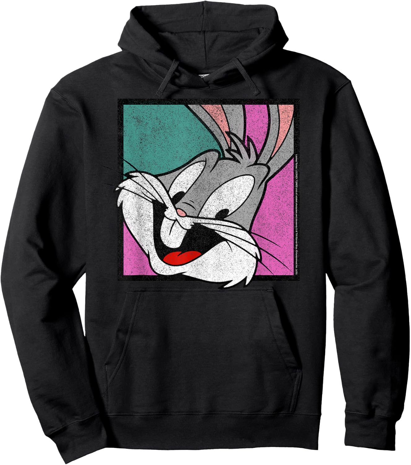 Looney Tunes Bugs Bunny Big Face Box Up Hoodie - Hoodie | Black