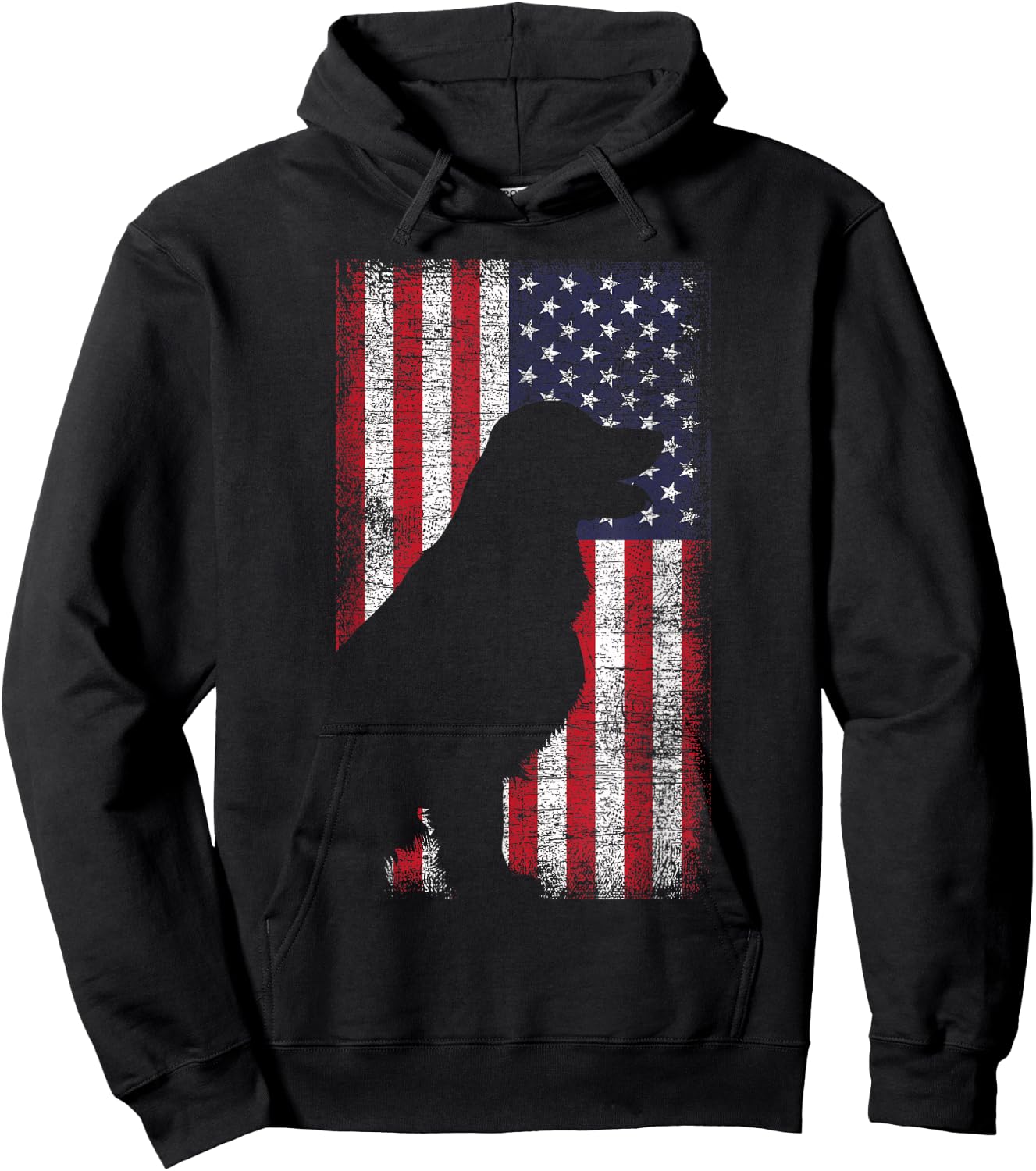 USA Labrador Flag Hoodie - Hoodie | Black